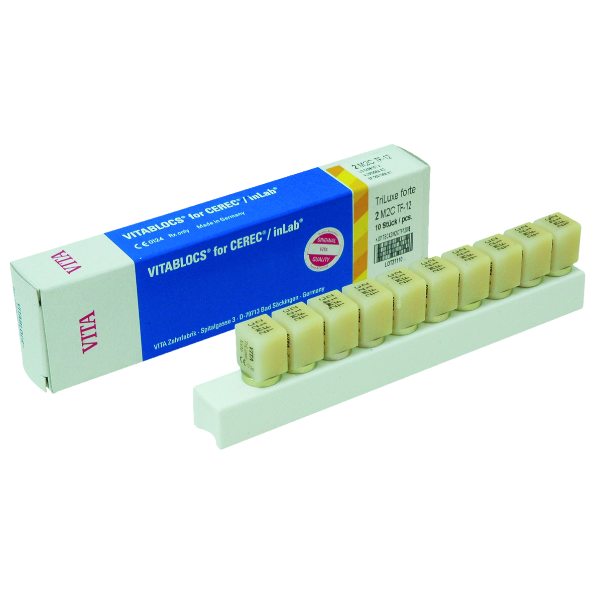 VITABLOCS Triluxe Forte CEREC/inLab Blocks Size 10 Shade 2M2C 5pk