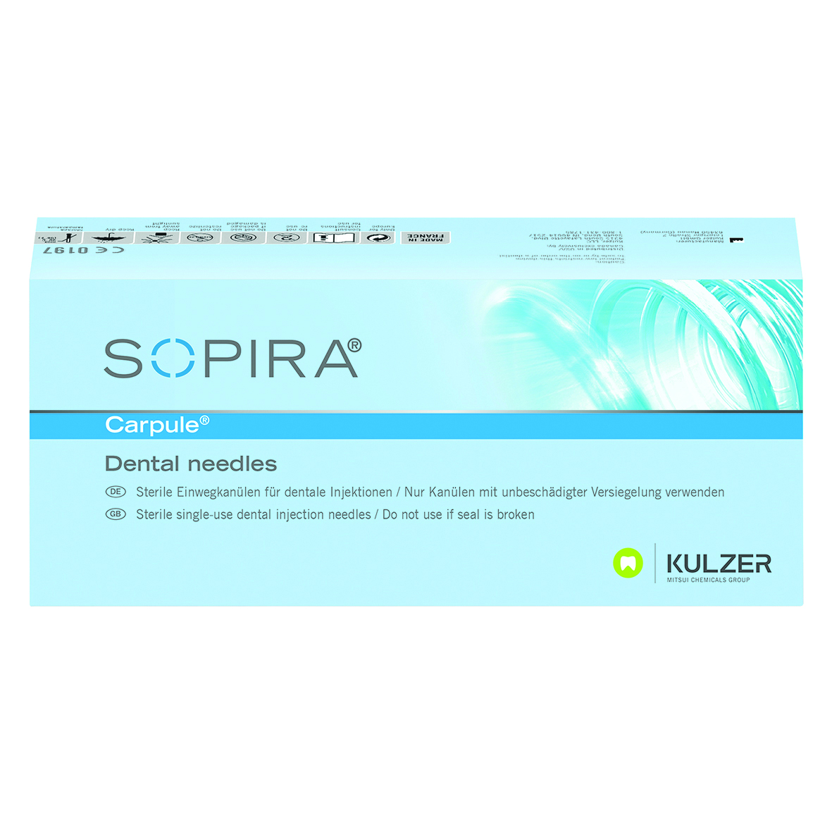 Sopira Carpule Needle 27G Long Grey 100pk