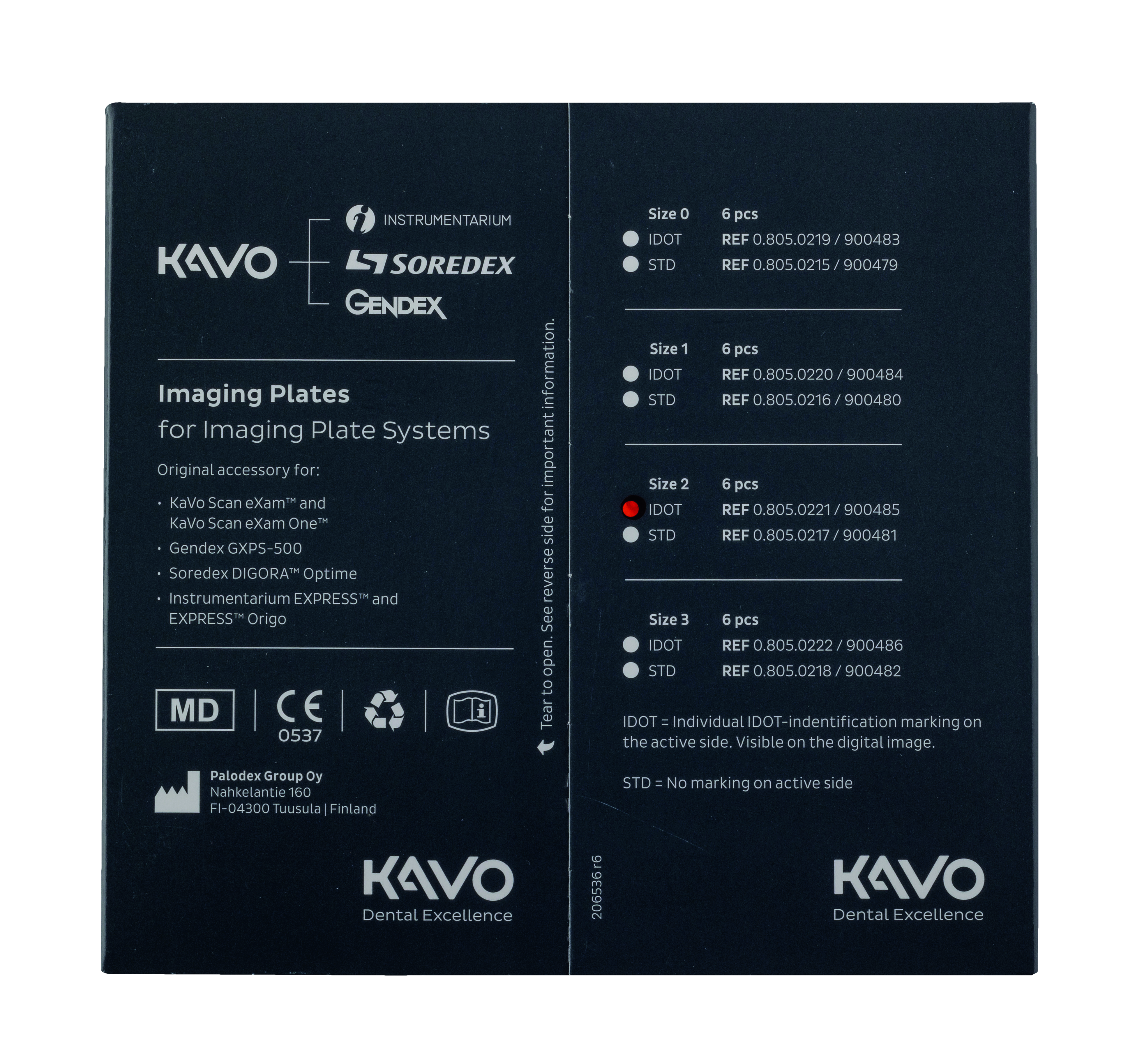 Soredex Digora Optime Imaging Plates Size 2 IDOT 6pk