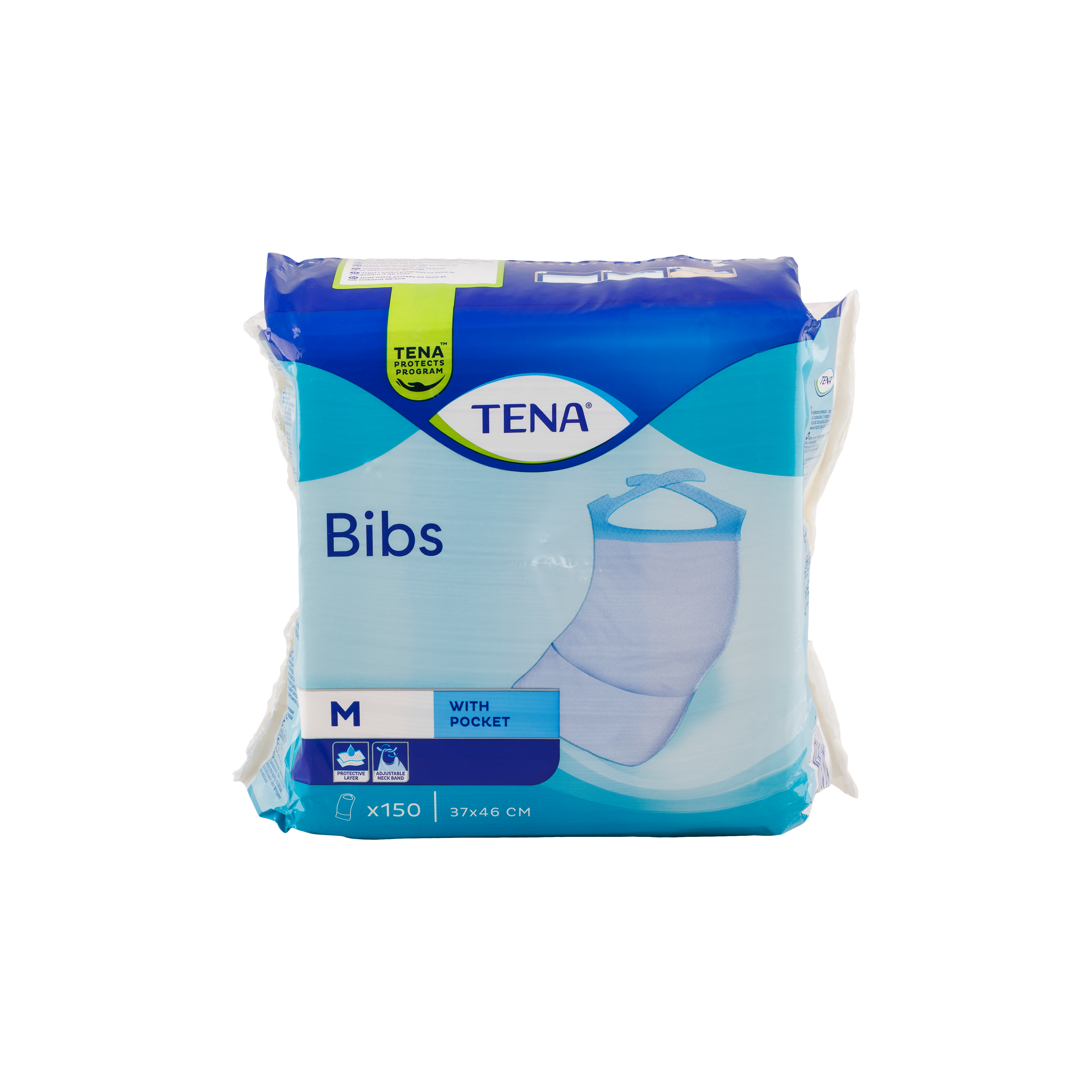 Tena Disposable Bib with Pocket 37cm x 46cm 150pk