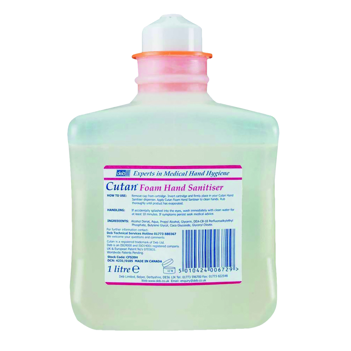 Cutan Alcohol Foam Hand Sanitiser 1L