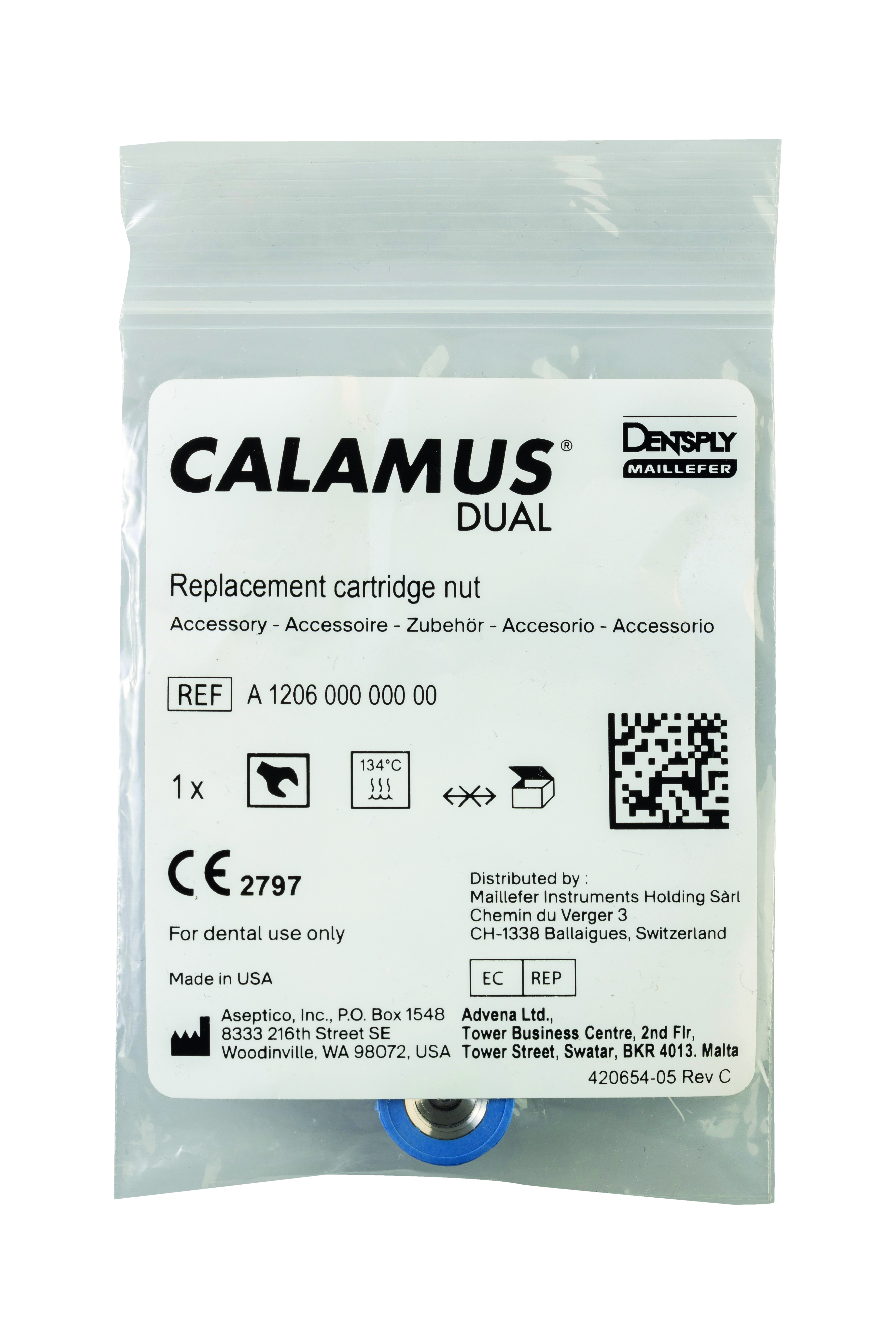Calamus Dual Replacement Cartridge Nut