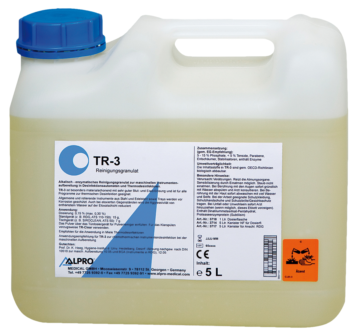 TR3 Enzymatic Cleaner 5L (Miele Fitting)
