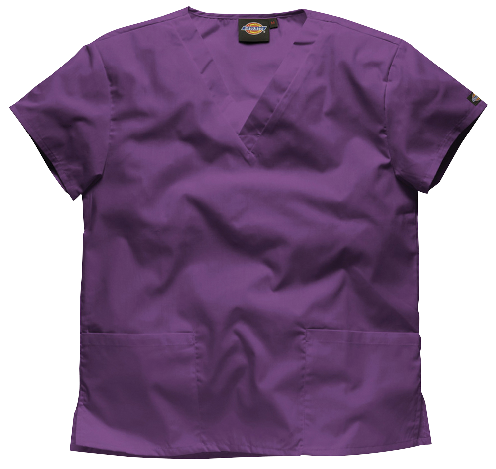 Dickies Unisex V-Neck Hip Pocket Tunic Iris L