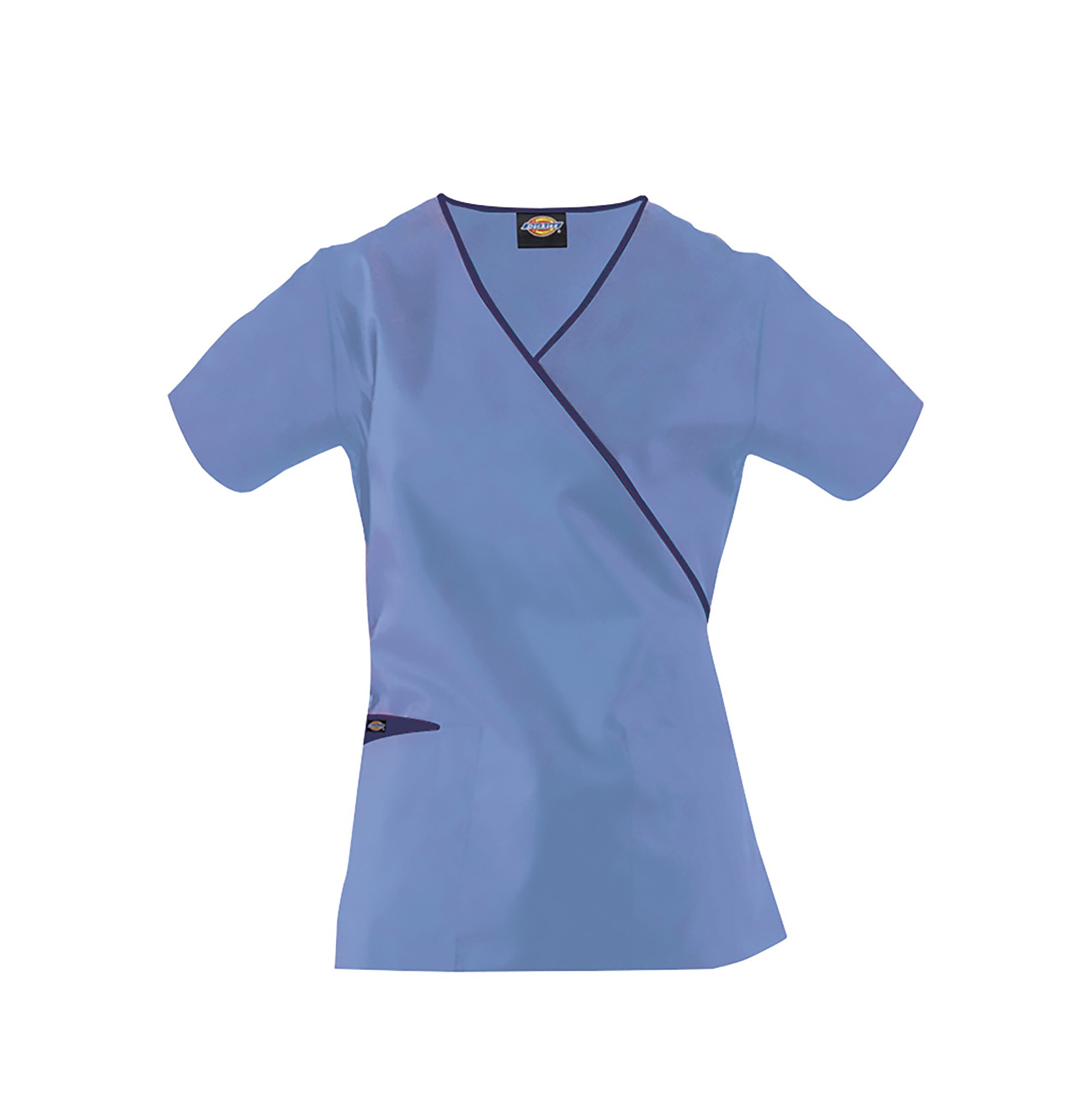 Dickies Ladies Mock Wrap Top Blue/Navy XL