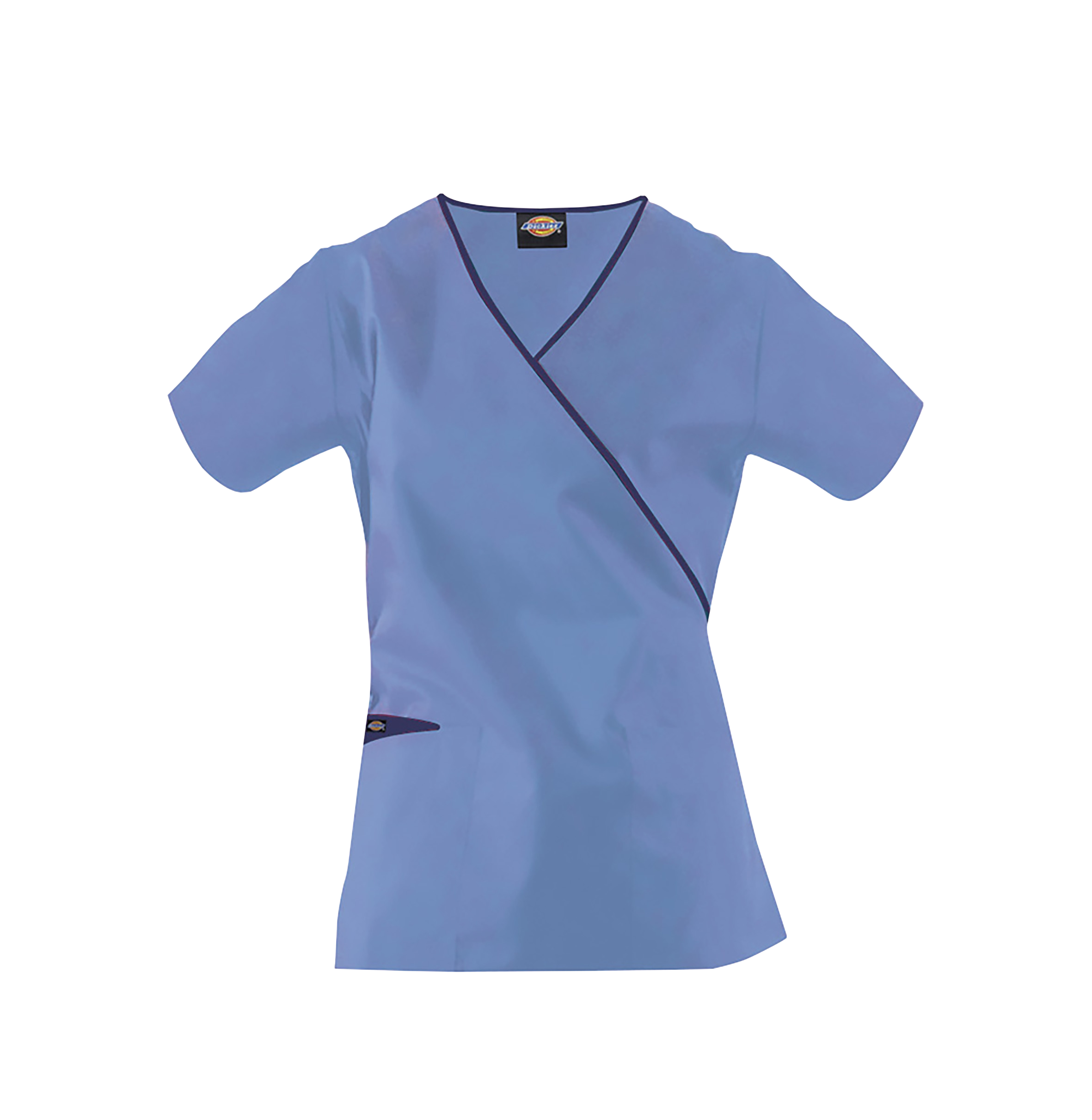 Dickies Ladies Mock Wrap Top Blue/Navy XL