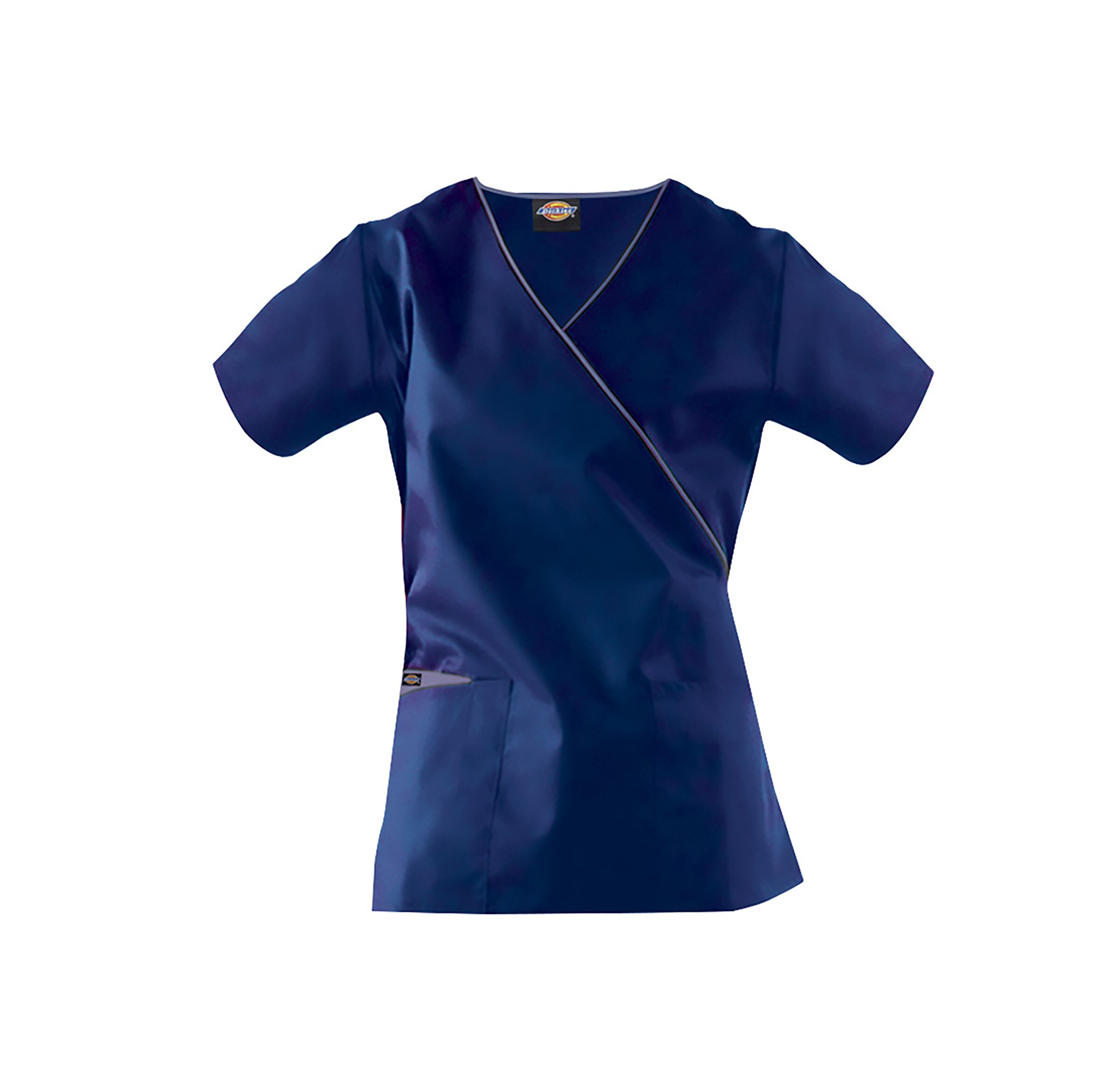 Dickies Ladies Mock Wrap Top Navy/Blue S