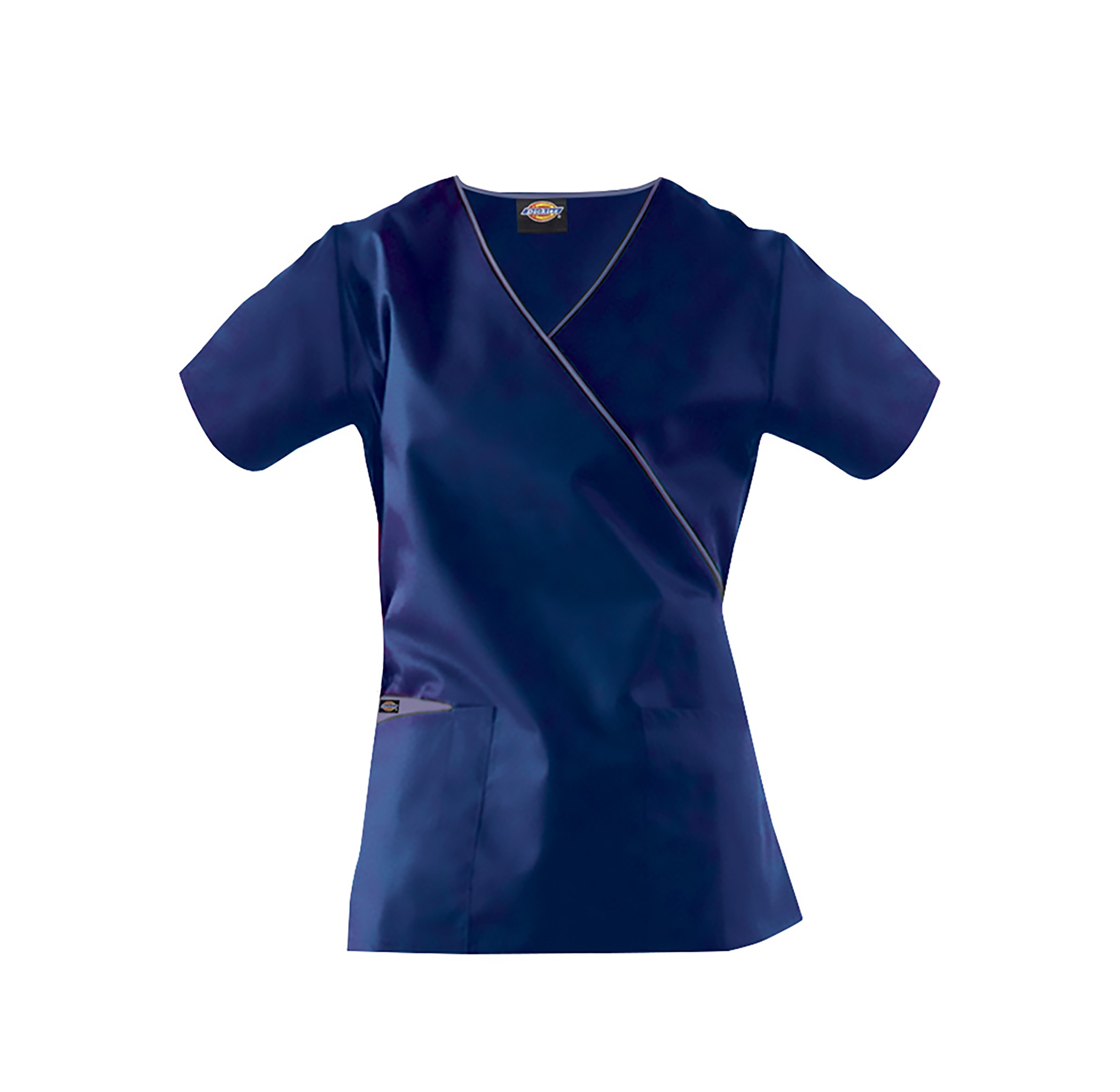 Dickies Ladies Mock Wrap Top Navy/Blue XL