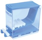 DEHP Cotton Roll Dispenser with pusher Blue