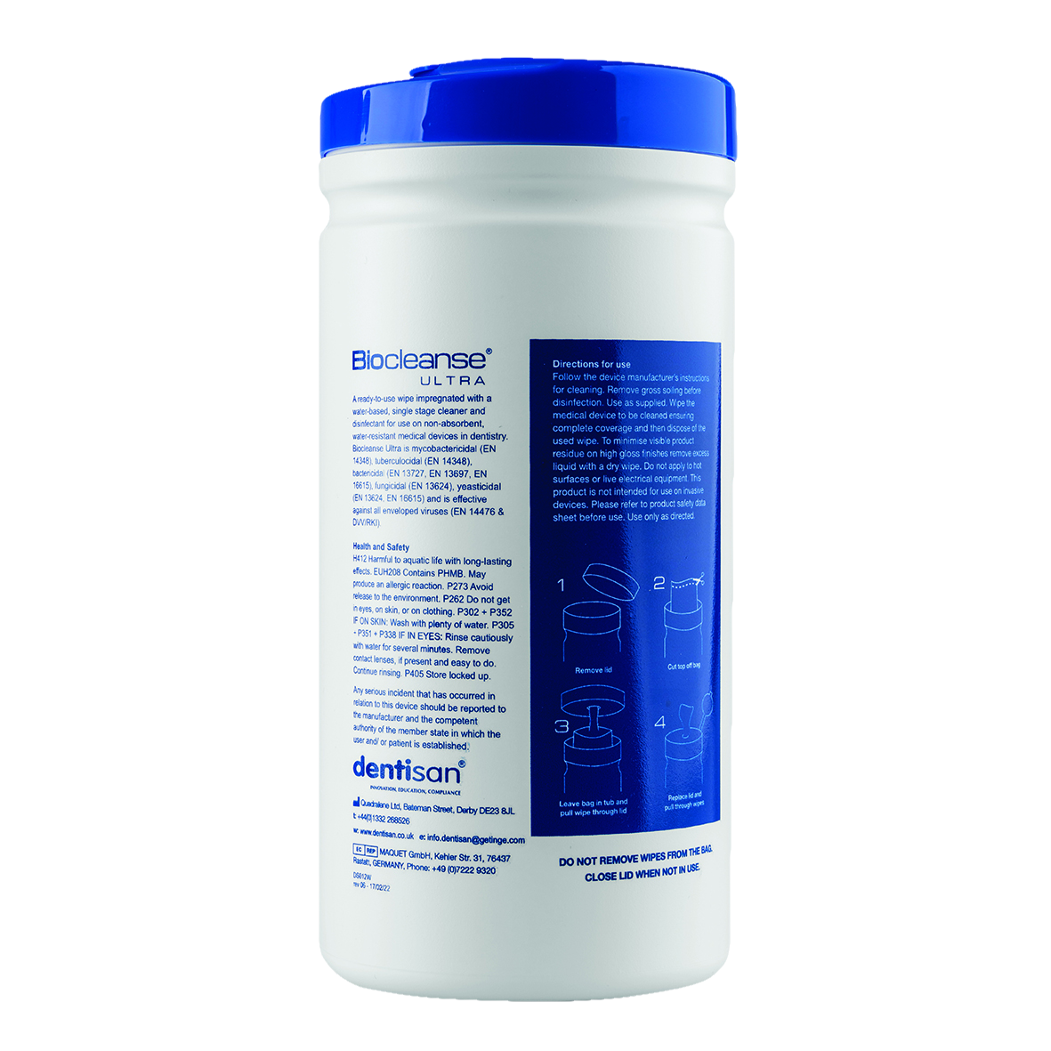 Biocleanse Ultra Disinfectant Wipes Tub 200pk