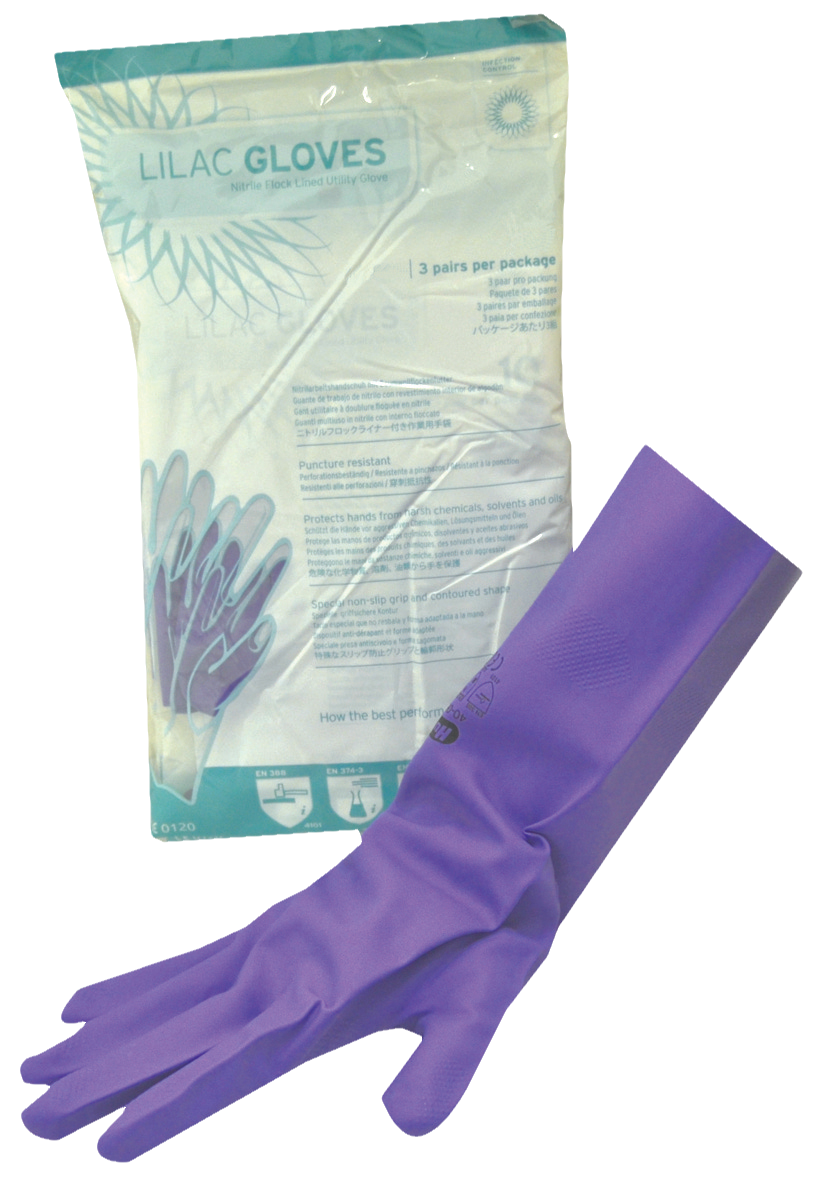 IMS Lilac Nitrile Utility Gloves Small 7 3pk