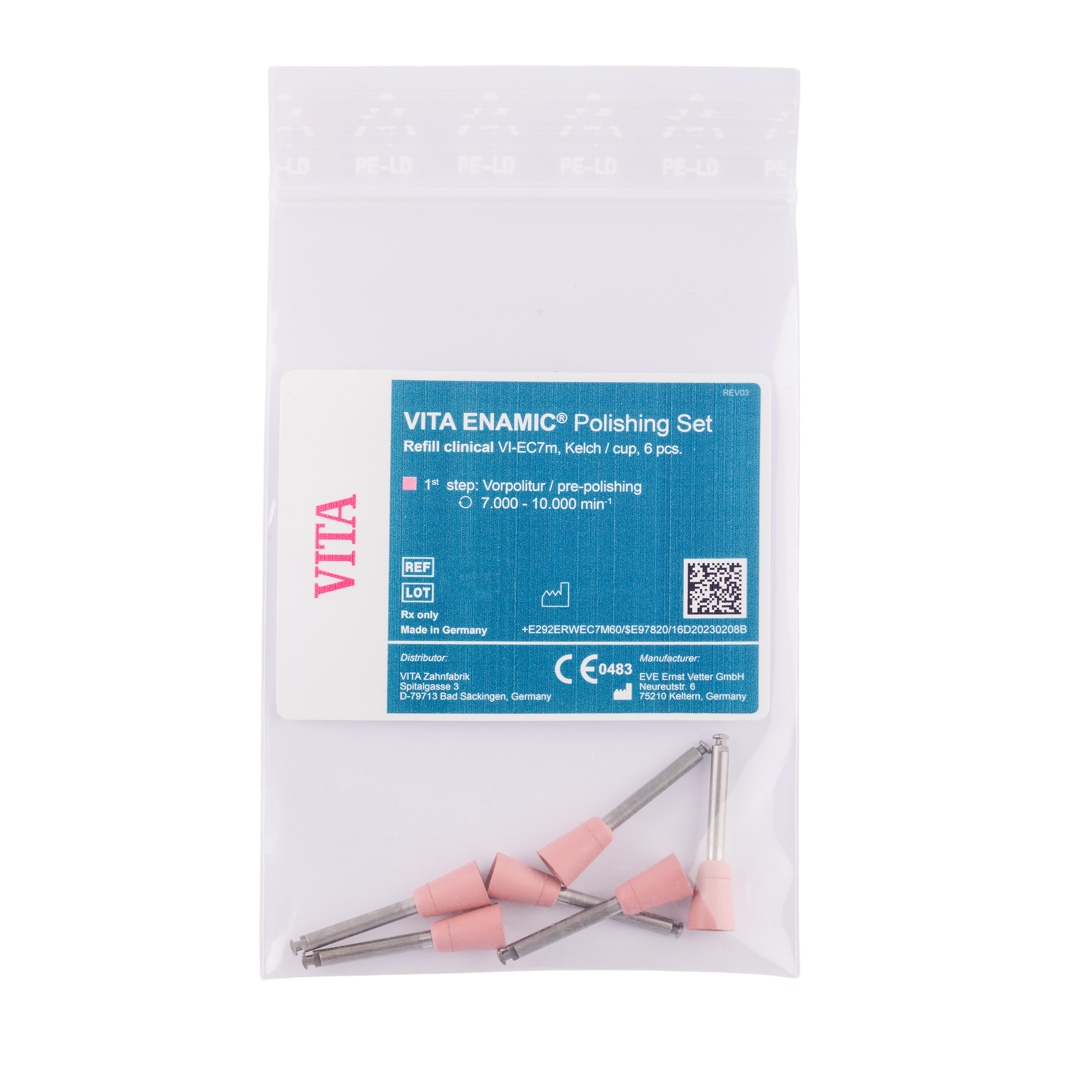 Enamic Clinical Polish Set Rfl Pink Cup 6pk