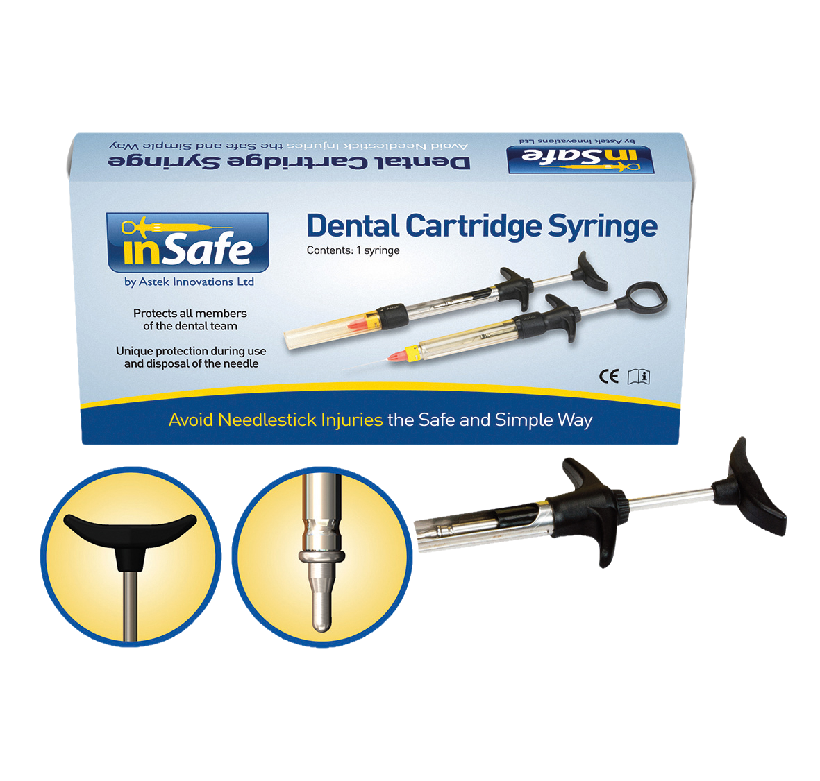 inSafe Syringe Self Aspirating T-Type 2.2