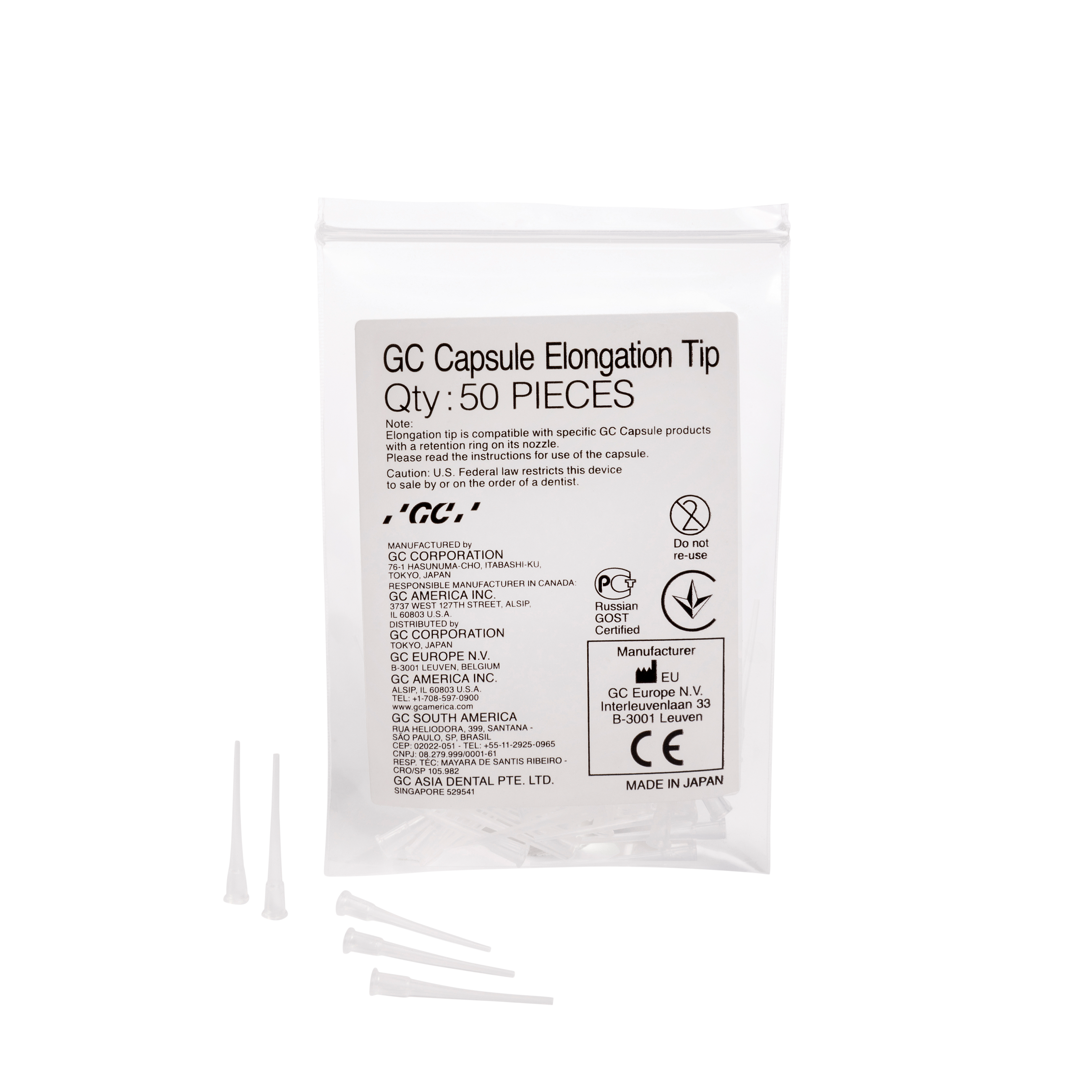 GC Capsule Elongation Tips 50pk