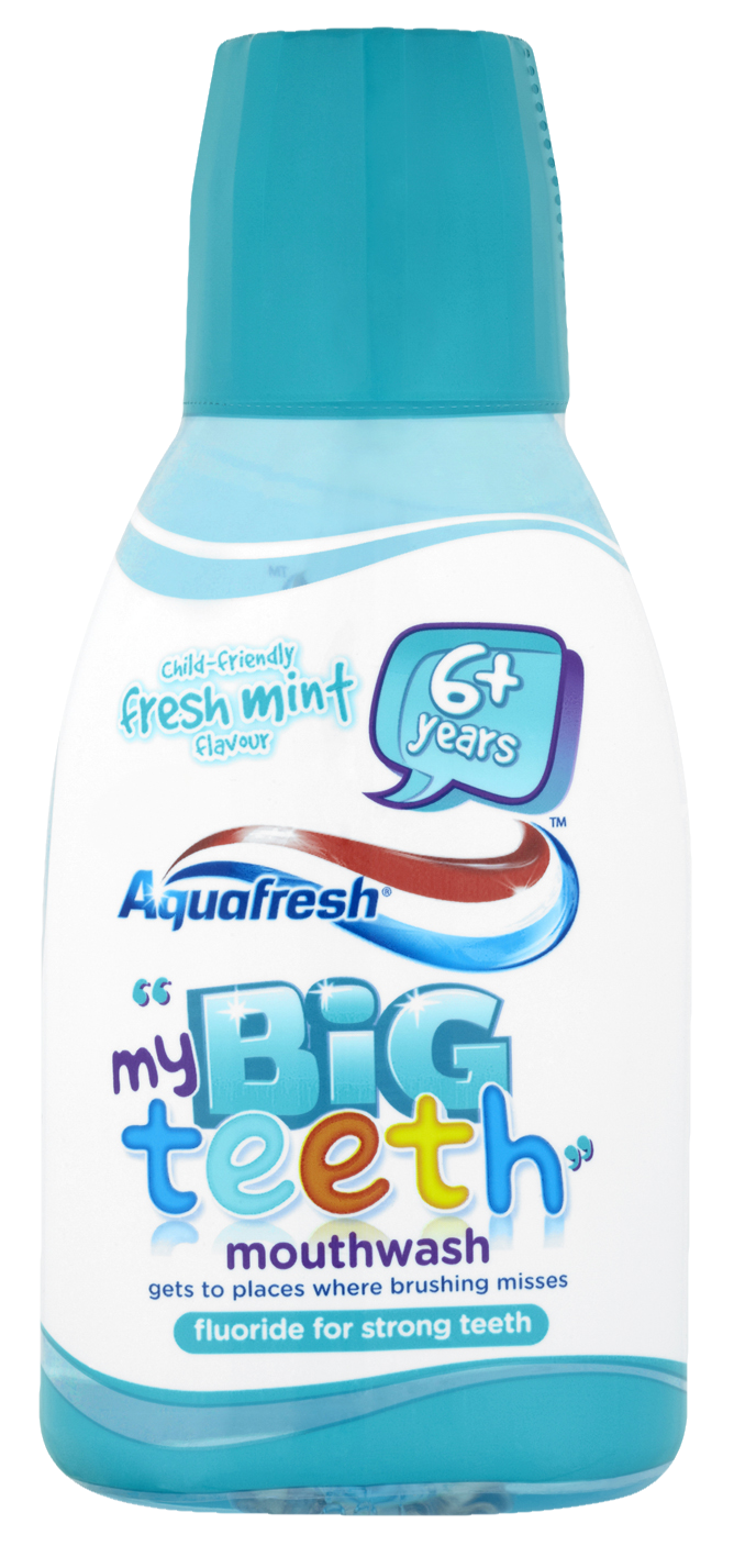 Aquafresh Big Teeth Mouthwash Blue 300ml 6pk