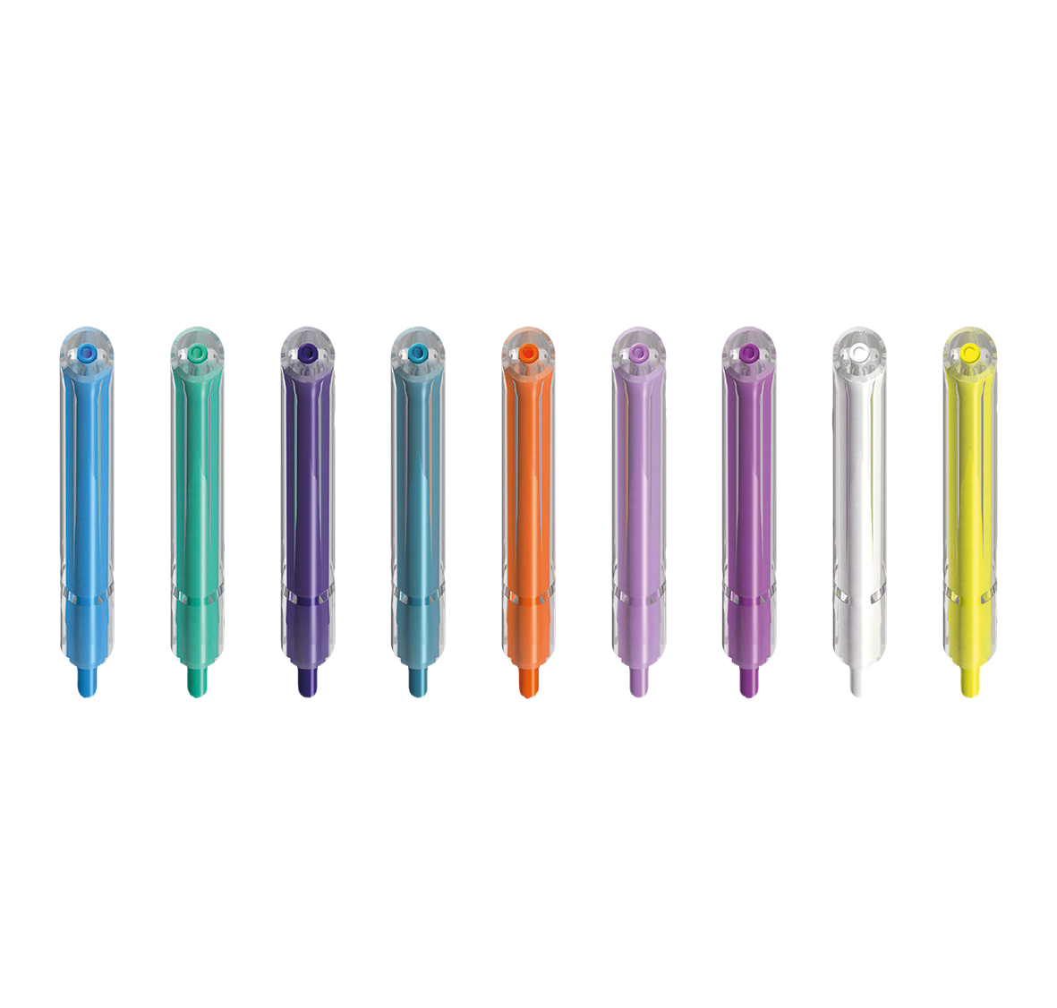 Crystal Tips HP 65mm Rainbow Asst 1500pk