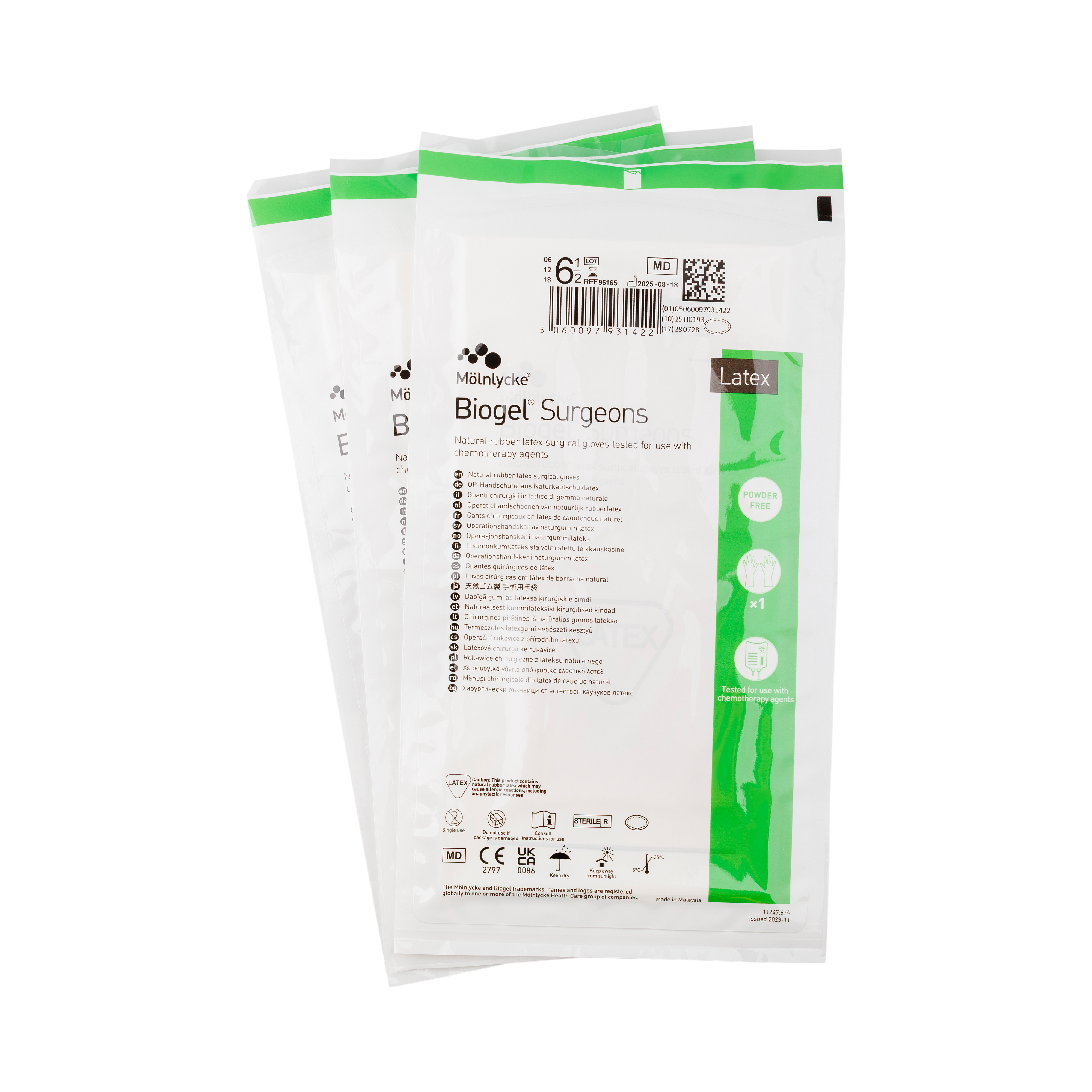 Biogel Surgeons Sterile Gloves 6.5 50pk