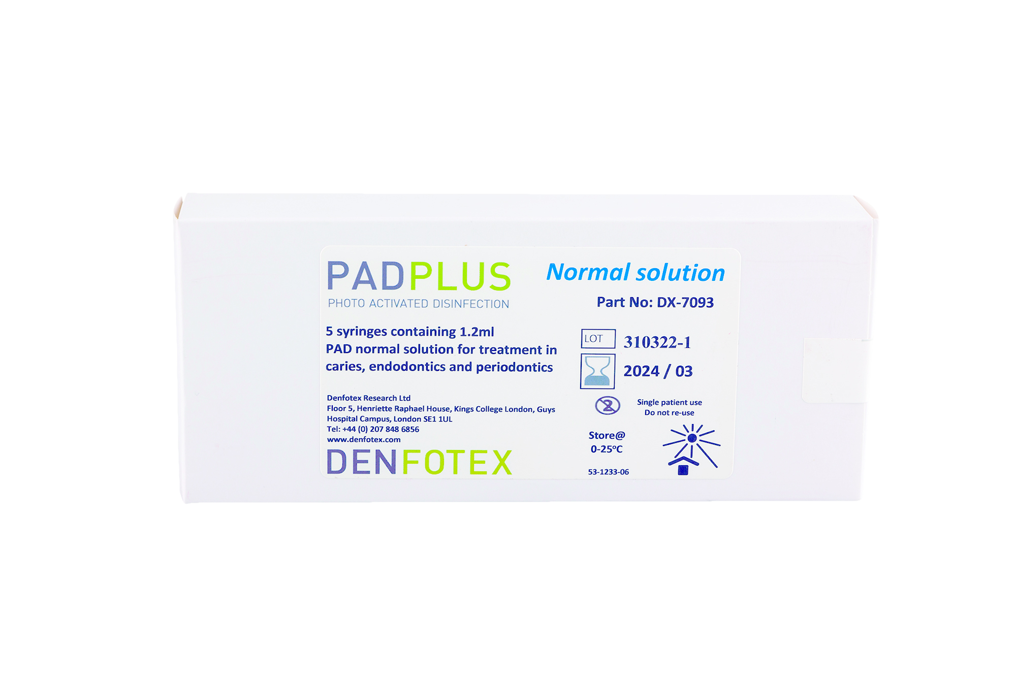 PAD Plus Normal Solution Syringe 1.2ml 5pk