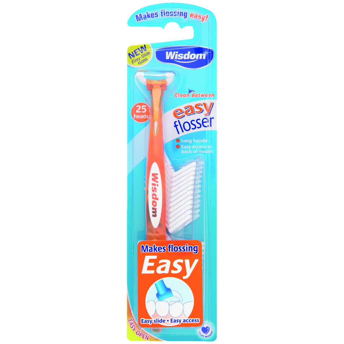 Wisdom Easy Flosser Handle + Refills 6pk