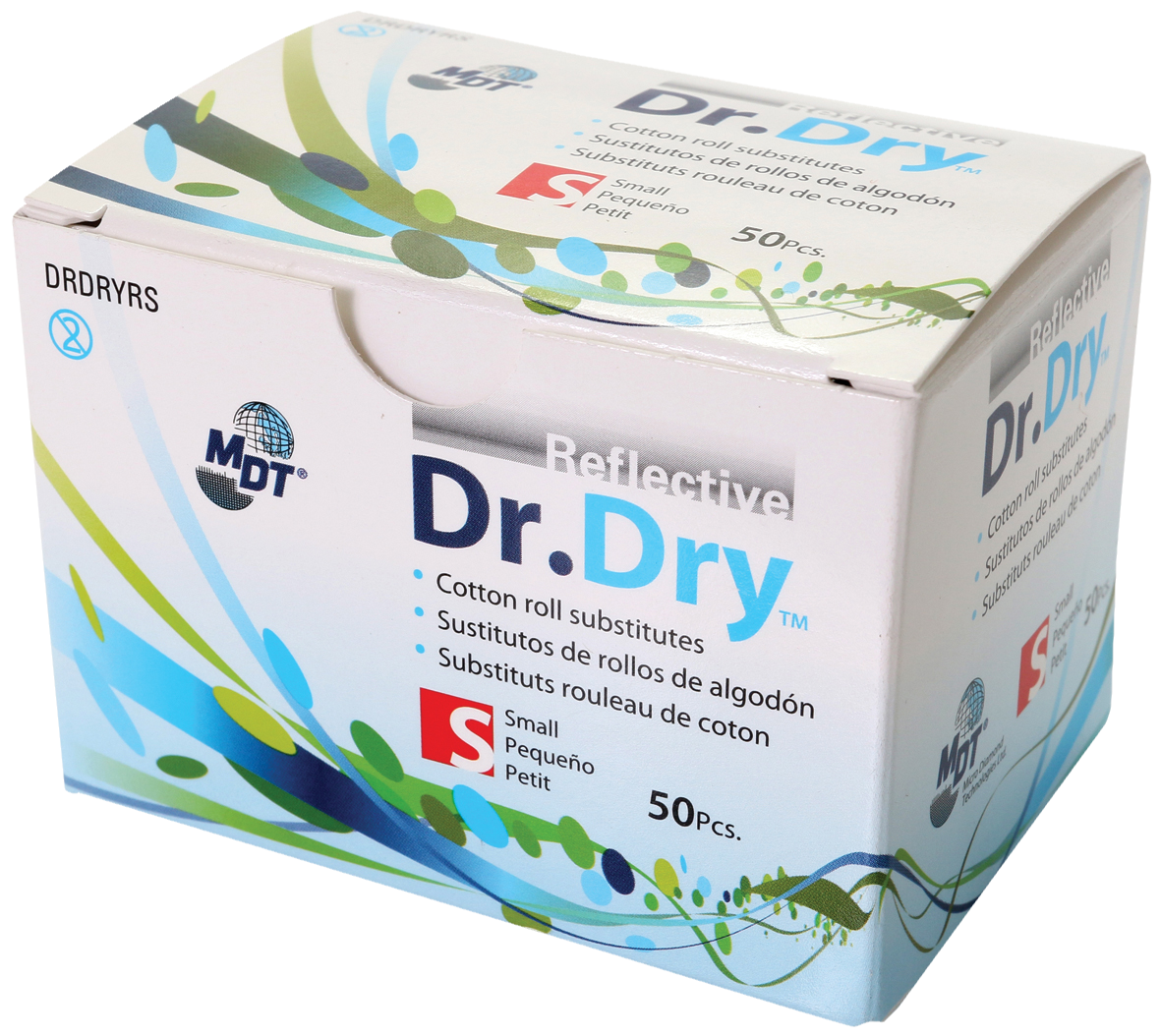Dr Dry Saliva Absorbents Reflective Small 50pk