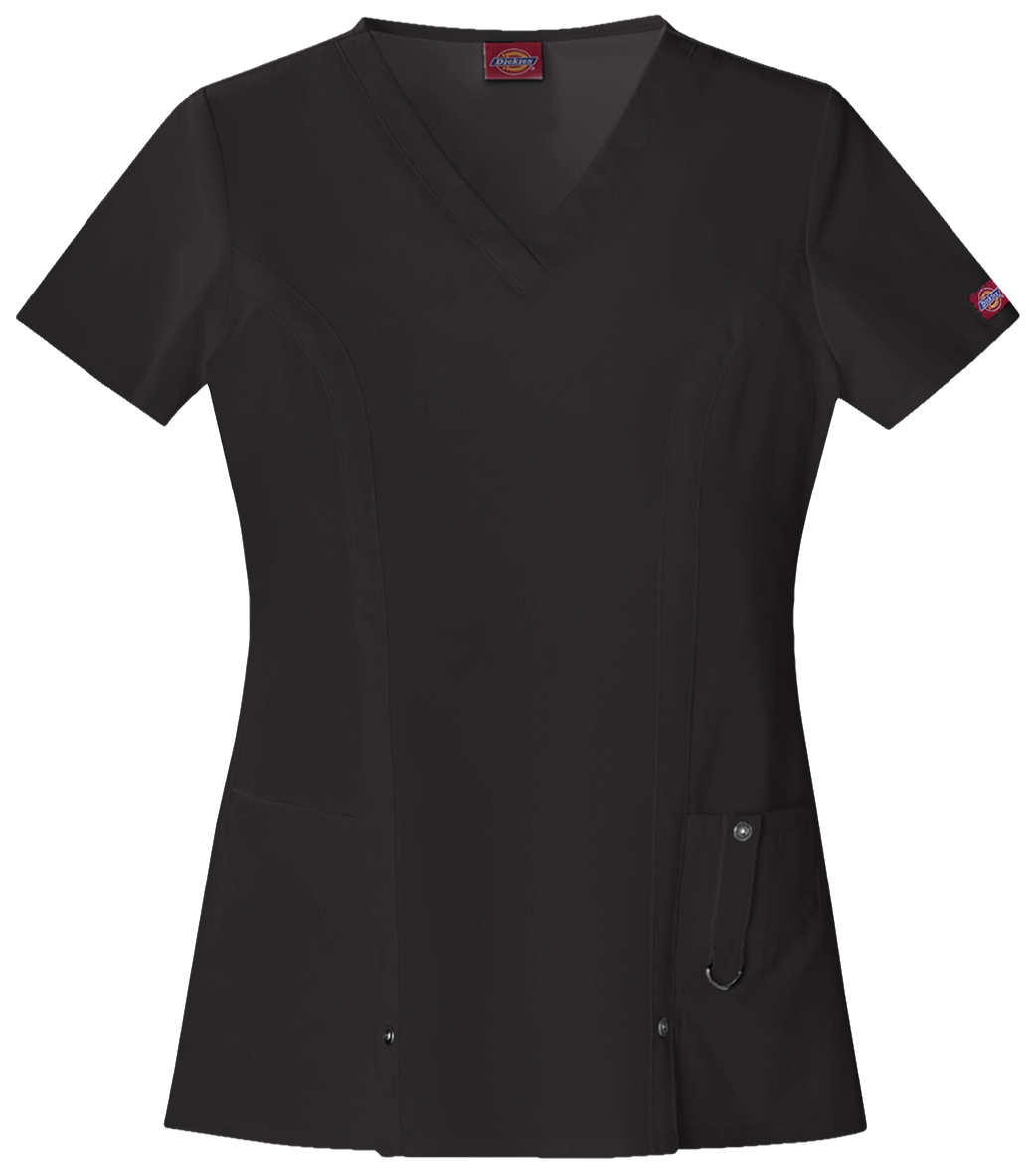 1137555_UK_Front_01_s_-Dickies-Xtreme-Stretch-82851-Ladies-VNeck-Top-Black-XS.png