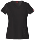 Dickies Xtreme Stretch 82851 Ladies V-Neck Top Black M
