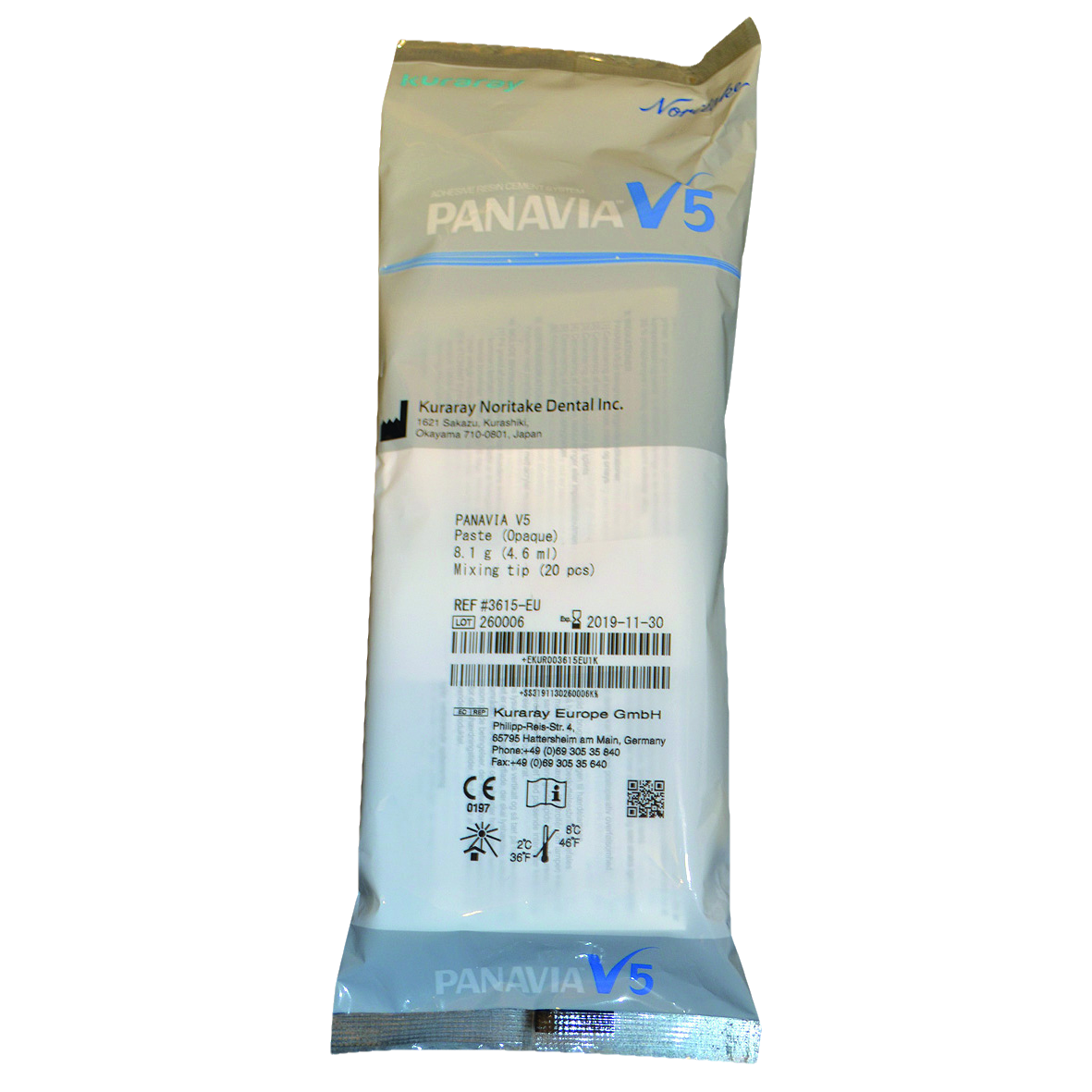 Kuraray Panavia V5 Paste Composite Cement – Opaque Syringe, 4.6 ML – 3615EU