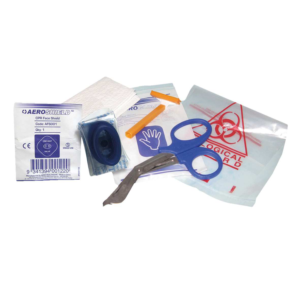 AED Prep Kit With CPR Face Shield