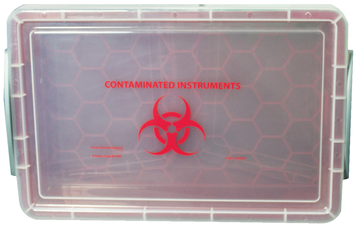 InstruBox Contaminated Instruments Red