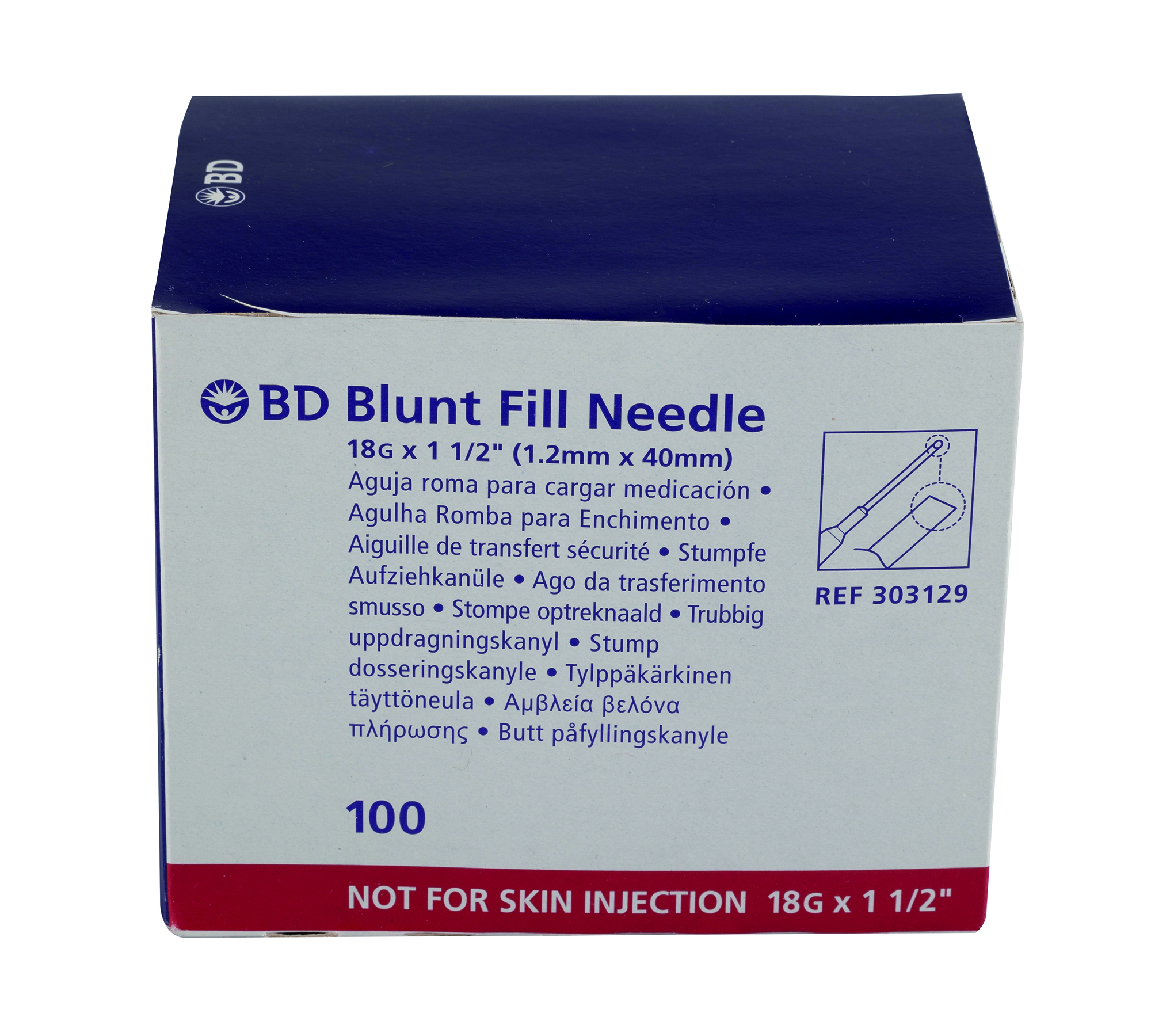 BD Blunt Fill Needle 18G 1.5" 100pk