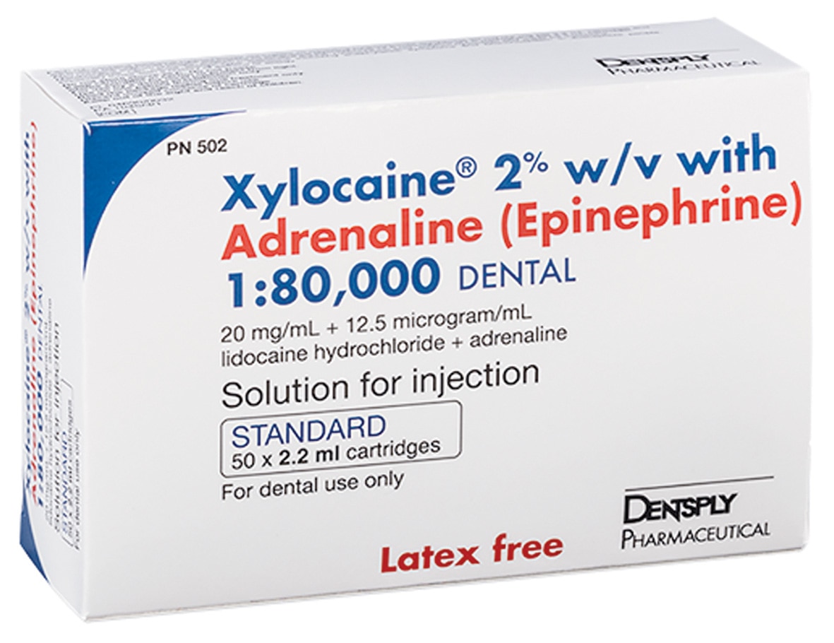 Xylocaine 2% with Adrenaline Standard 2.2ml 50pk