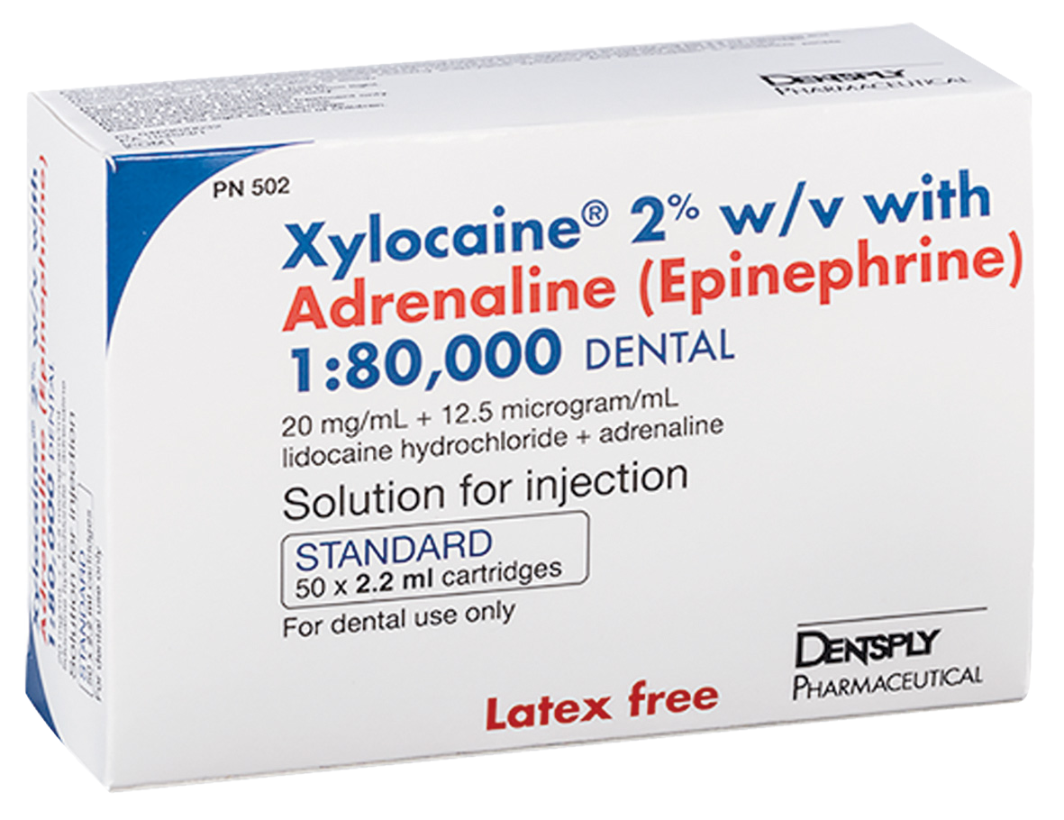 Xylocaine 2% with Adrenaline Standard 2.2ml 50pk