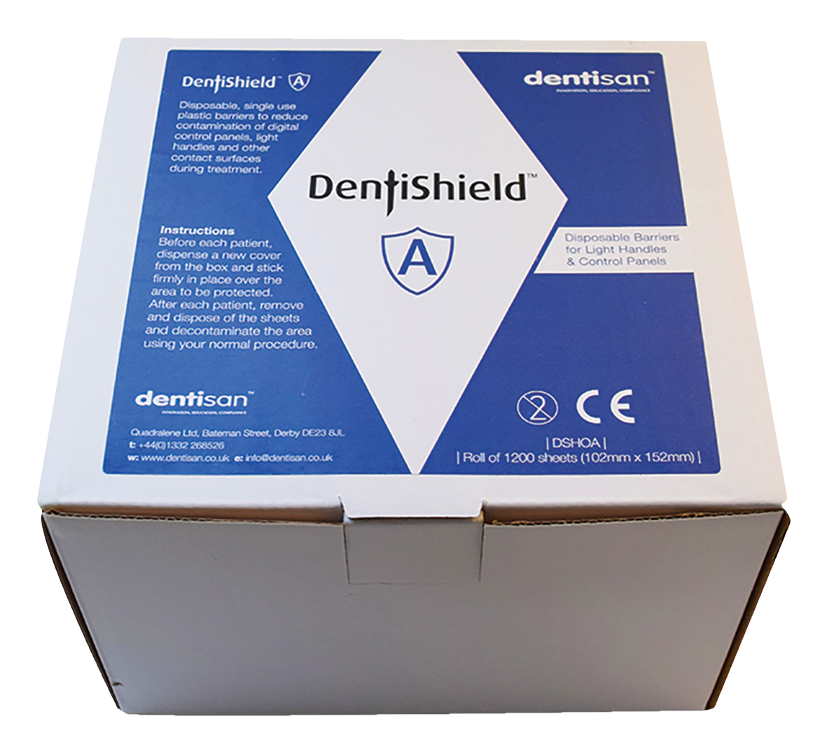 DentiShield A - Light Handles/Control Panel Roll of 1200 - 102 x 152mm