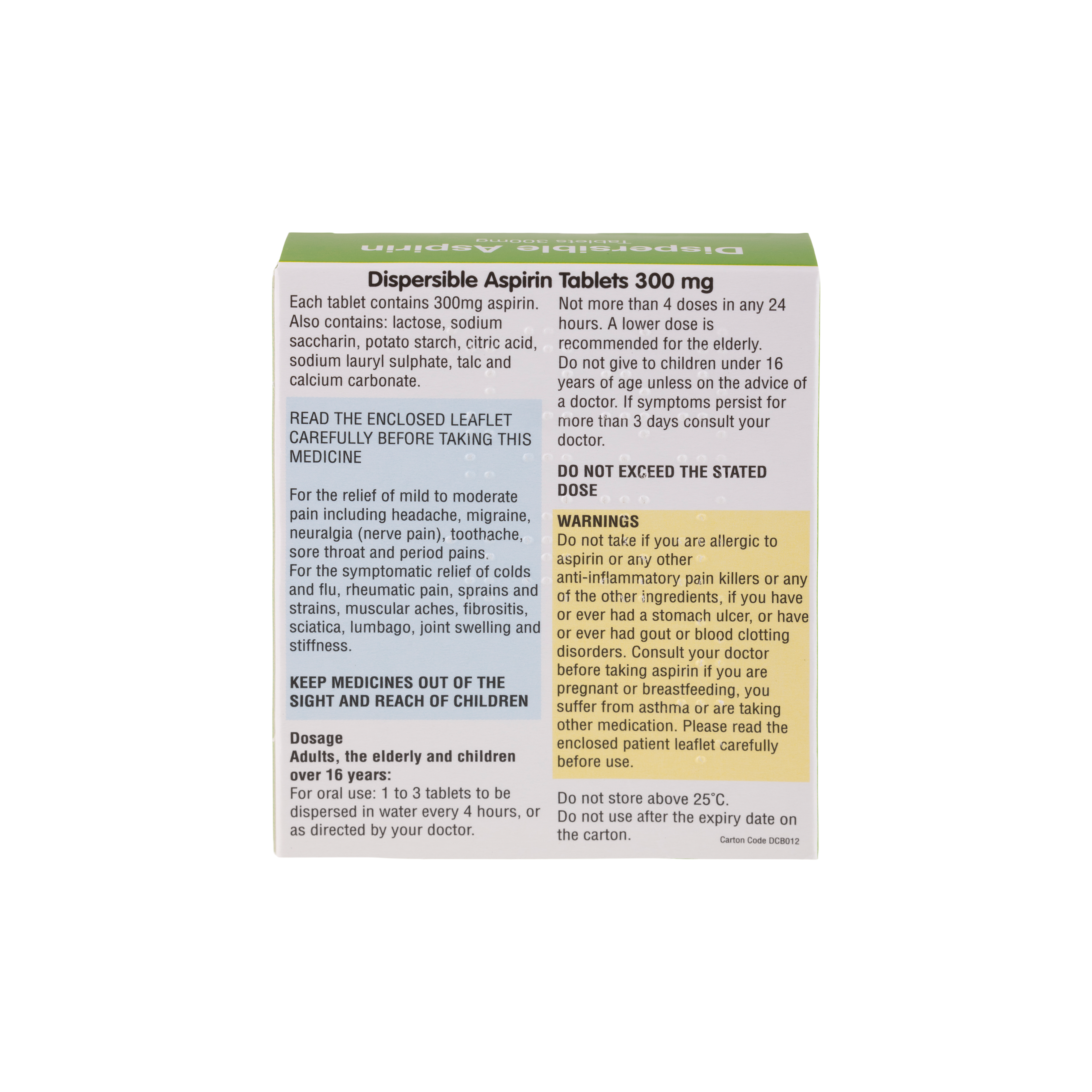 Aspirin Dispersible Tablets 300mg 32pk