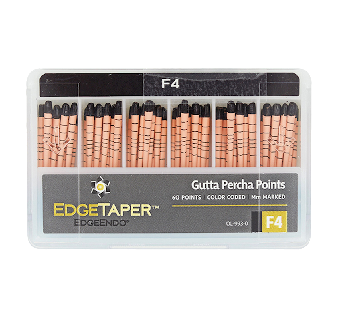 EdgeTaper Gutta Percha Point Size F4 60pk