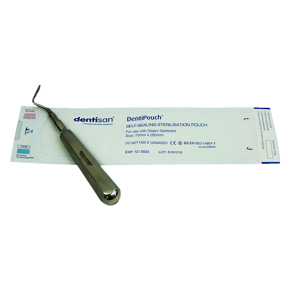 DentiPouch Self-Sealing 70 x 260mm 200pk