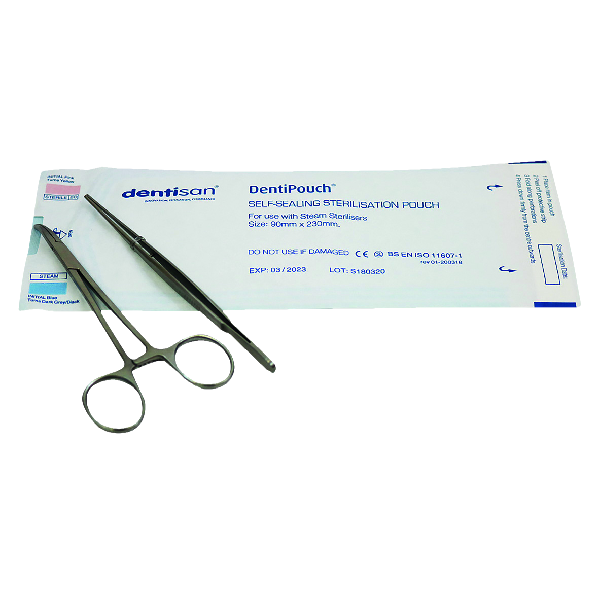 DentiPouch Self-Sealing 90 x 230mm 200pk