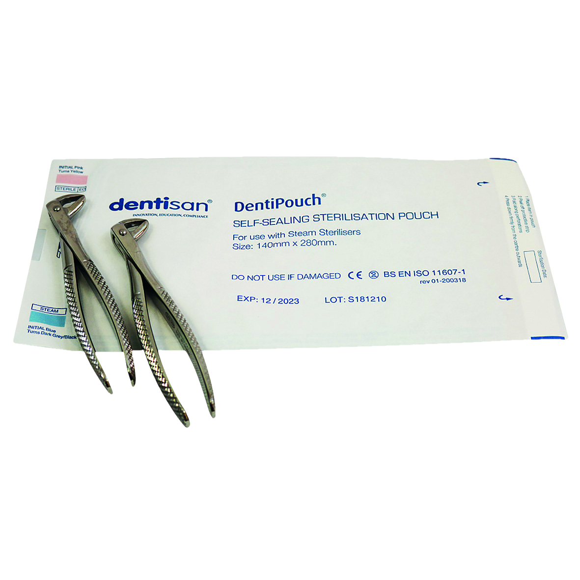DentiPouch Self-Sealing 140 x 280mm 200pk