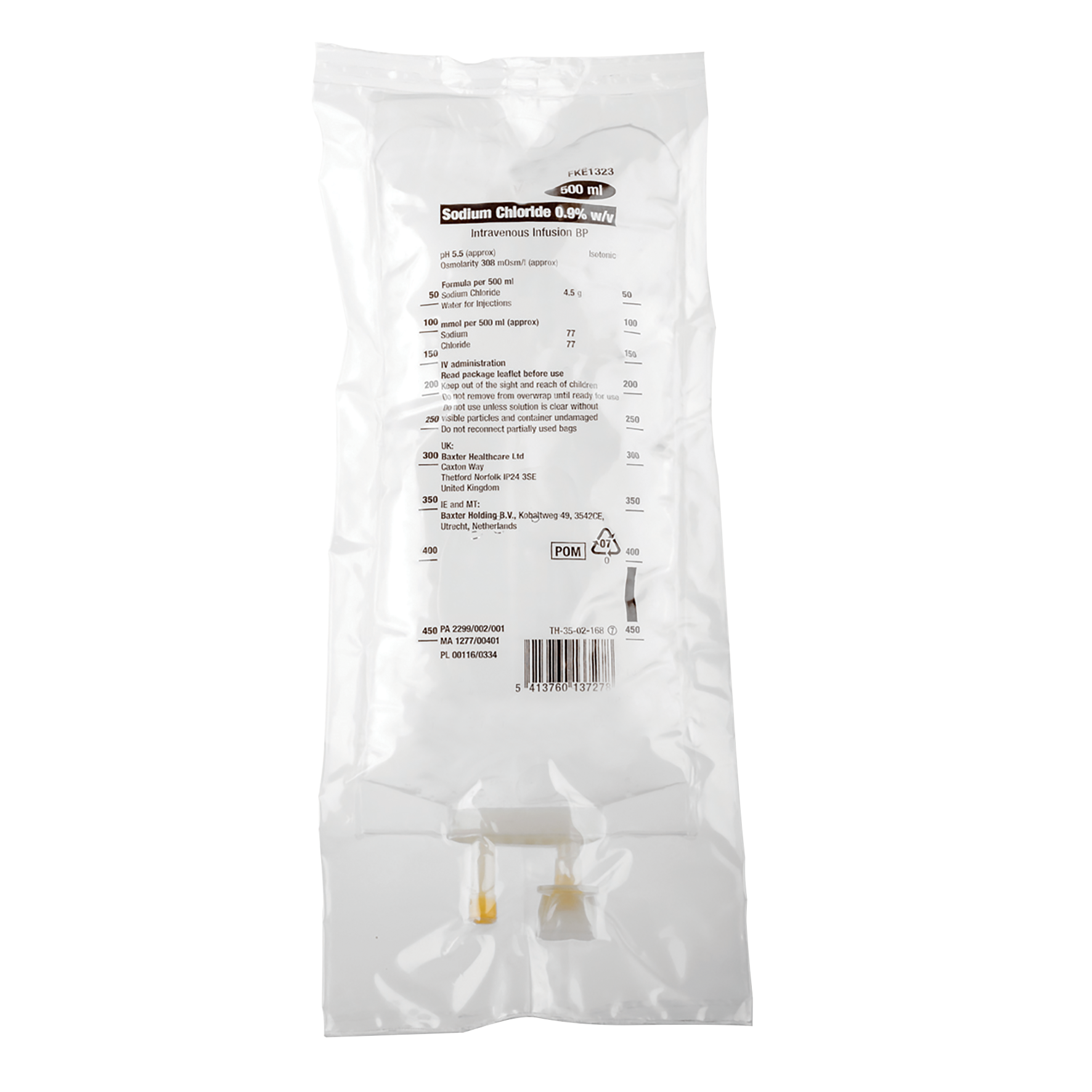 Sodium Chloride (Saline) Bag 500ml