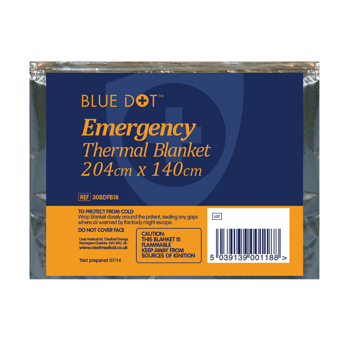 Blue Dot Emergency Thermal Foil Blanket