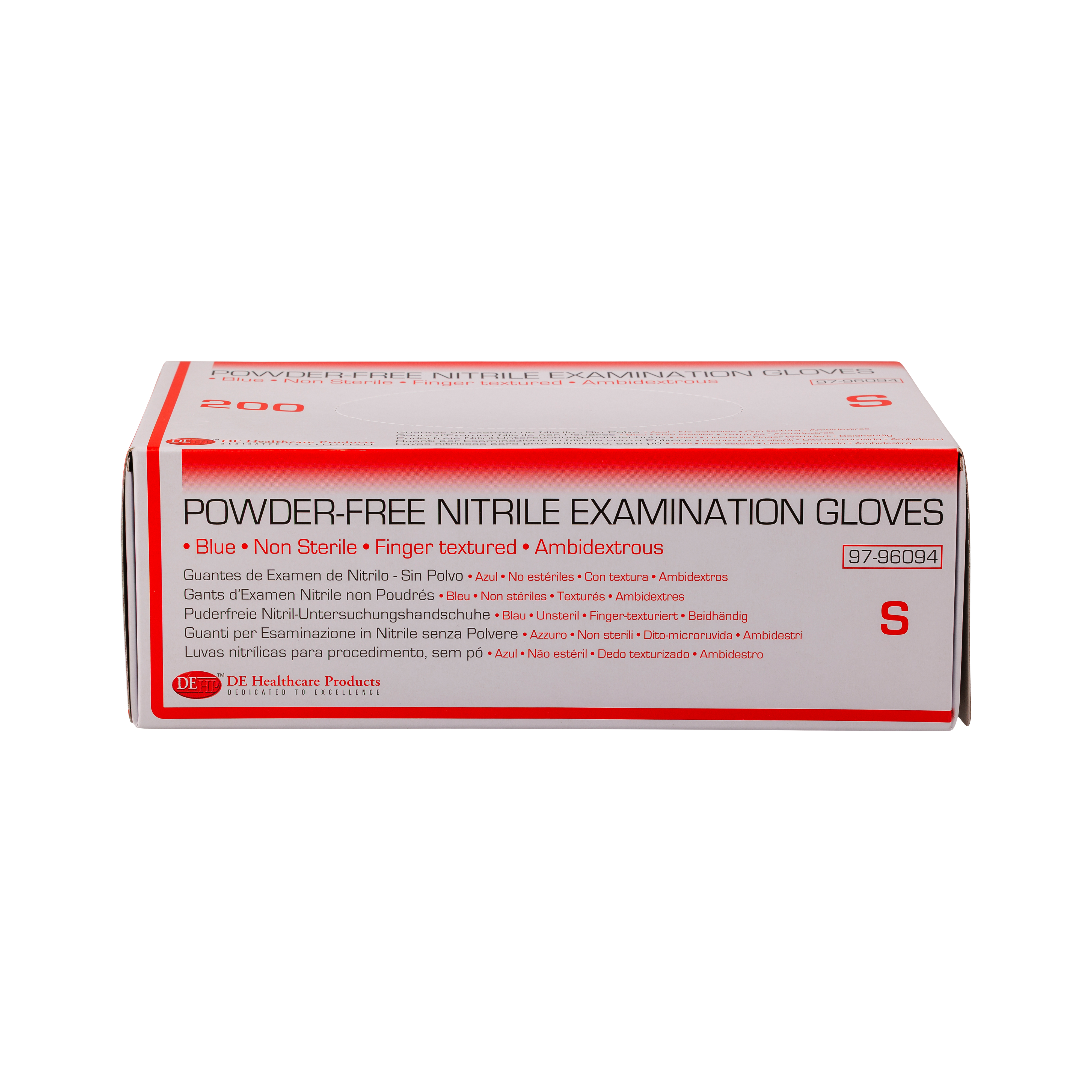 DEHP Gloves Nitrile Exam Powder-Free Blue Small 200pk