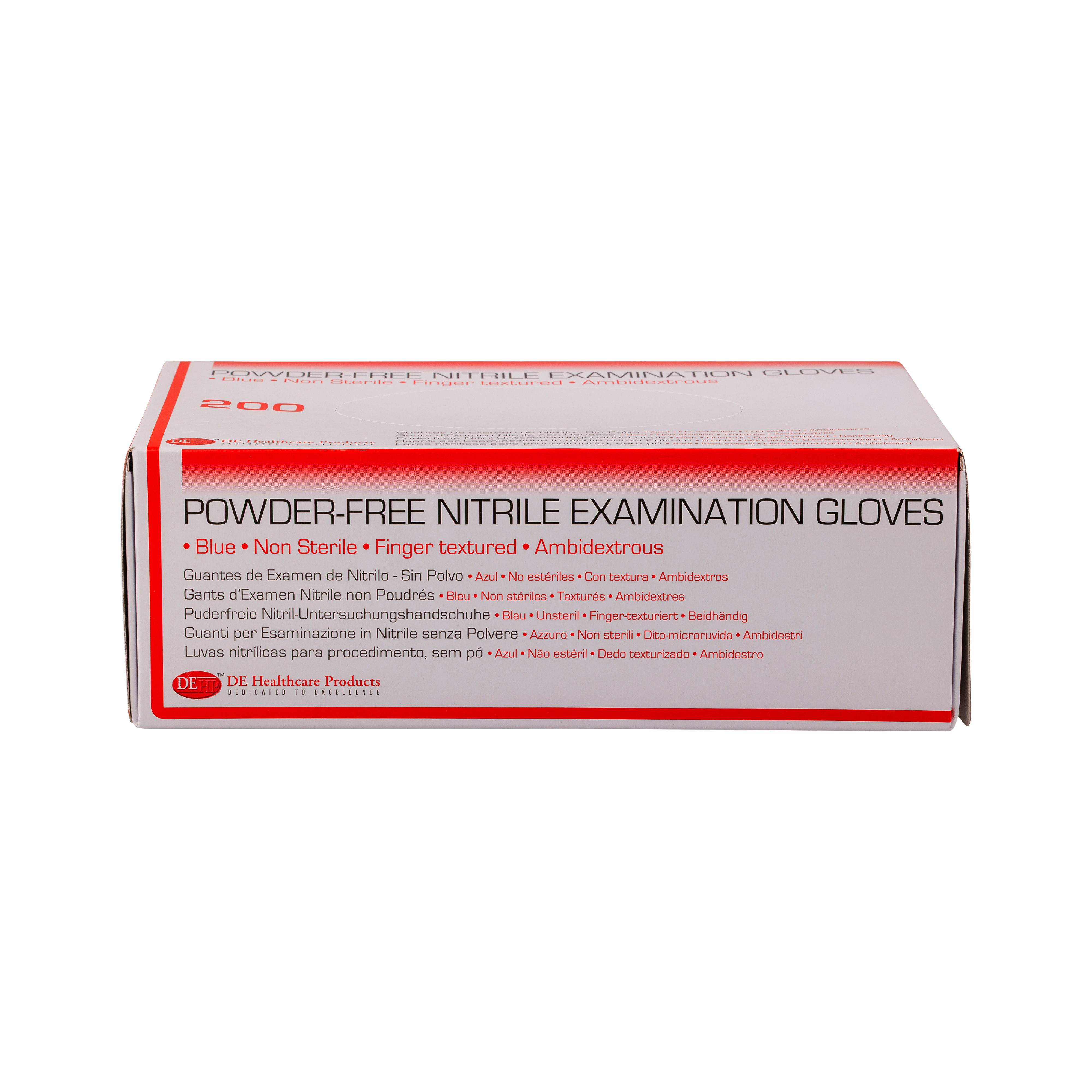 DEHP Gloves Nitrile Exam Powder-Free Blue Large 200pk