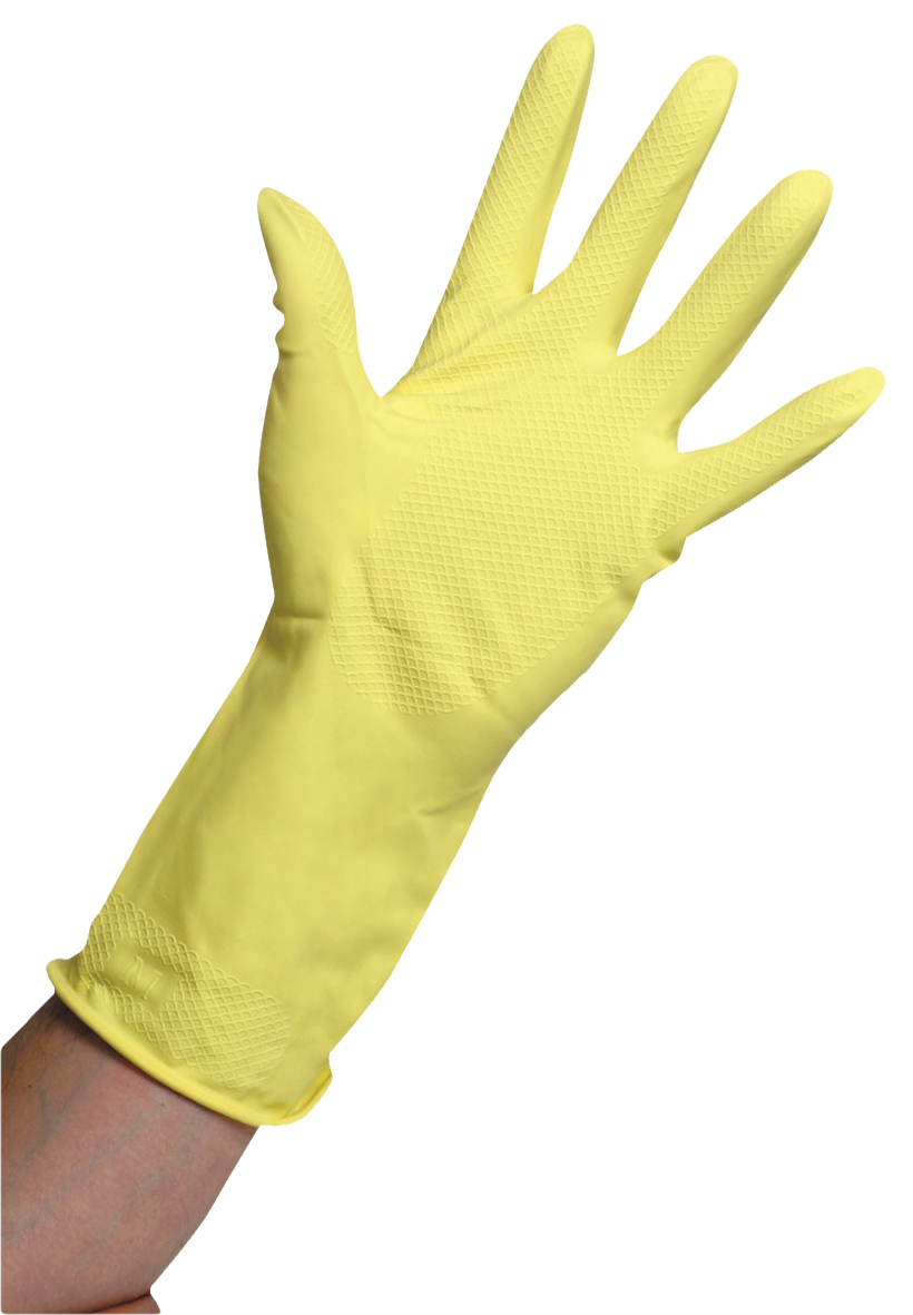 CleanGrip Rubber Gloves Yellow Large 12pk