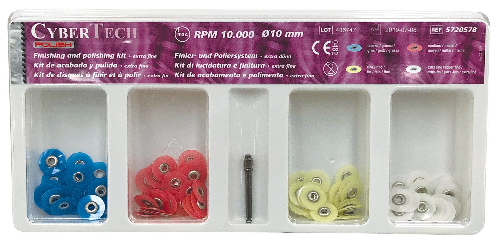 Cyber Finish/Polish Discs XT Asst Kit 10mm 120pk
