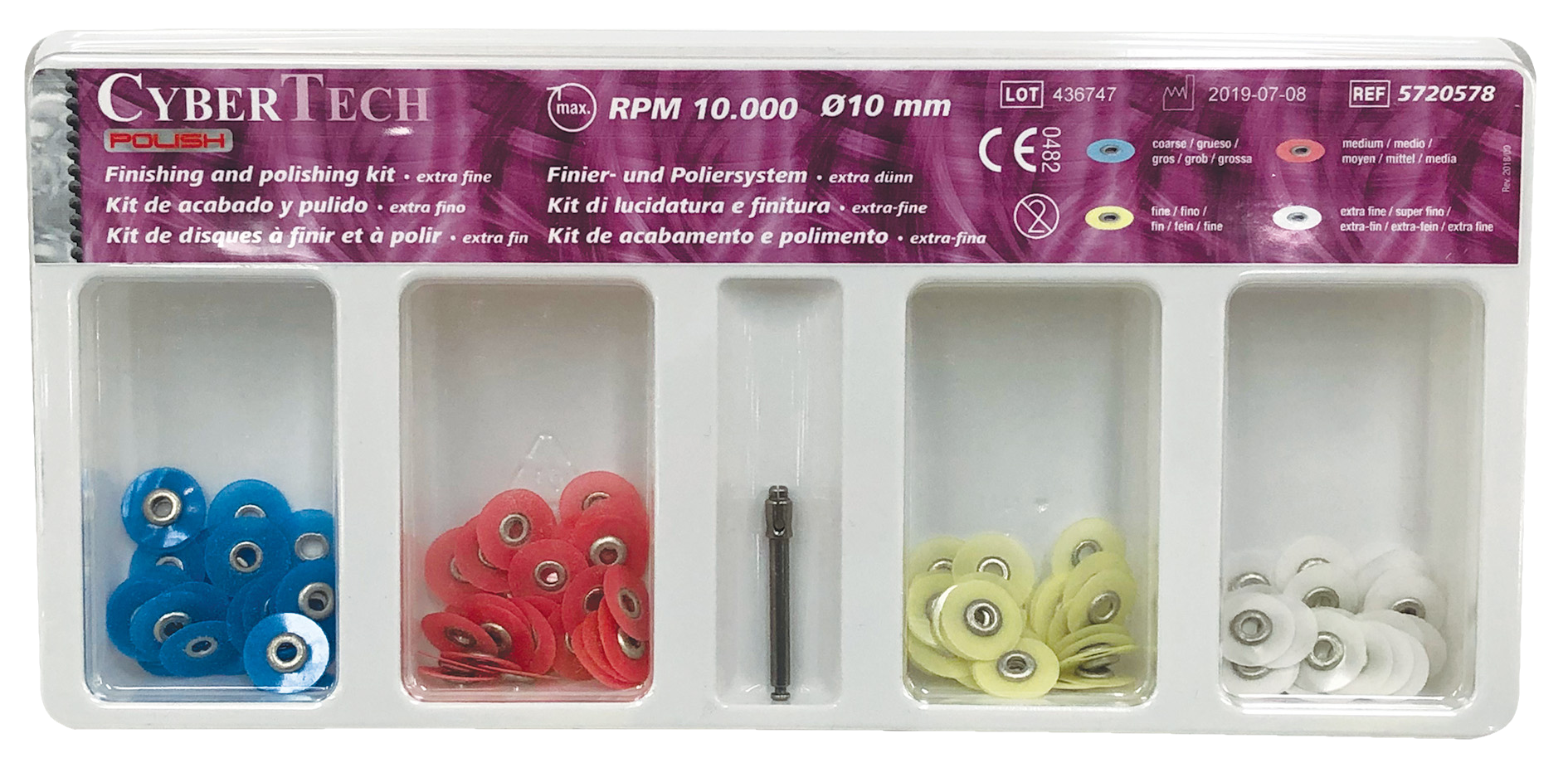 Cyber Finish/Polish Discs XT Asst Kit 10mm 120pk