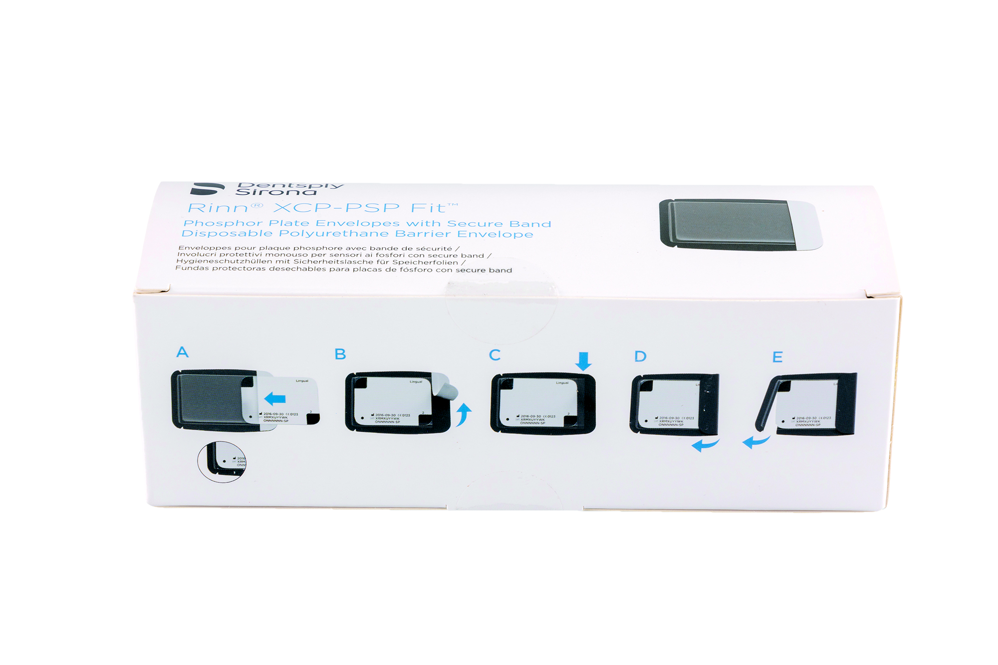 Rinn XCP-PSP Fit Phosphor Plate Envelopes with Secure Band Size 2 100pk