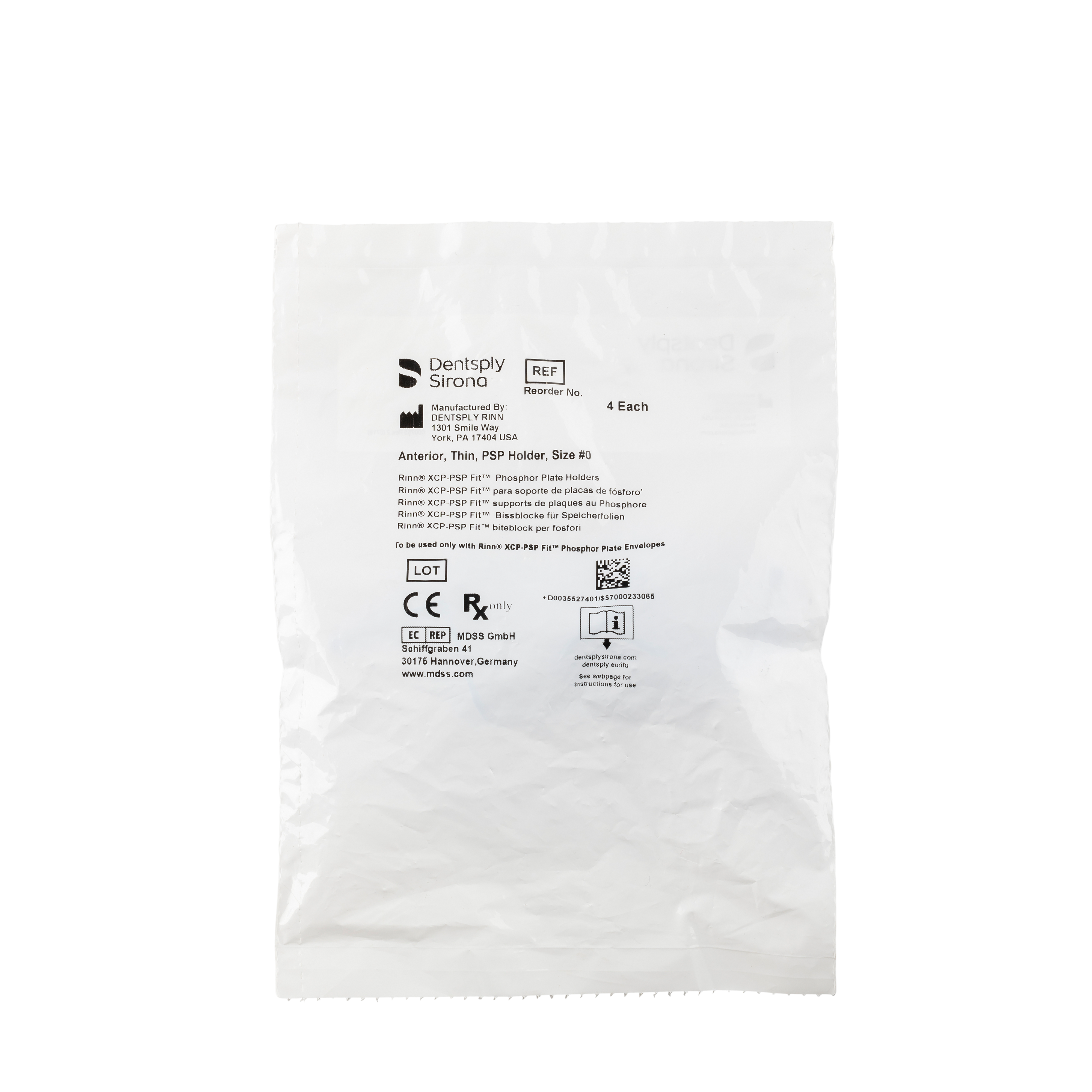 Rinn XCP-PSP Fit Plate Holder Anterior Thin Size 0 4pk