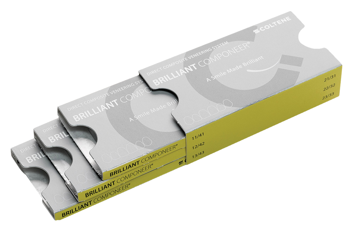 BRILLIANT COMPONEER Set Upper Jaw Bleach Translucent M 6pk