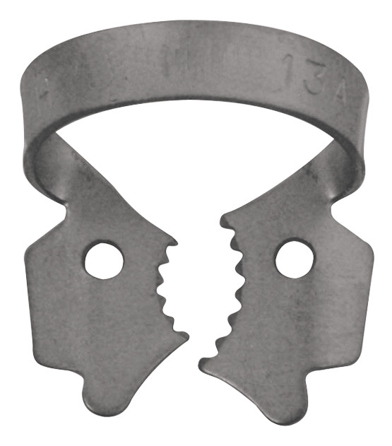 Cyber Rubber Dam Clamp Winged No.13A Serrated Lower Left Molars