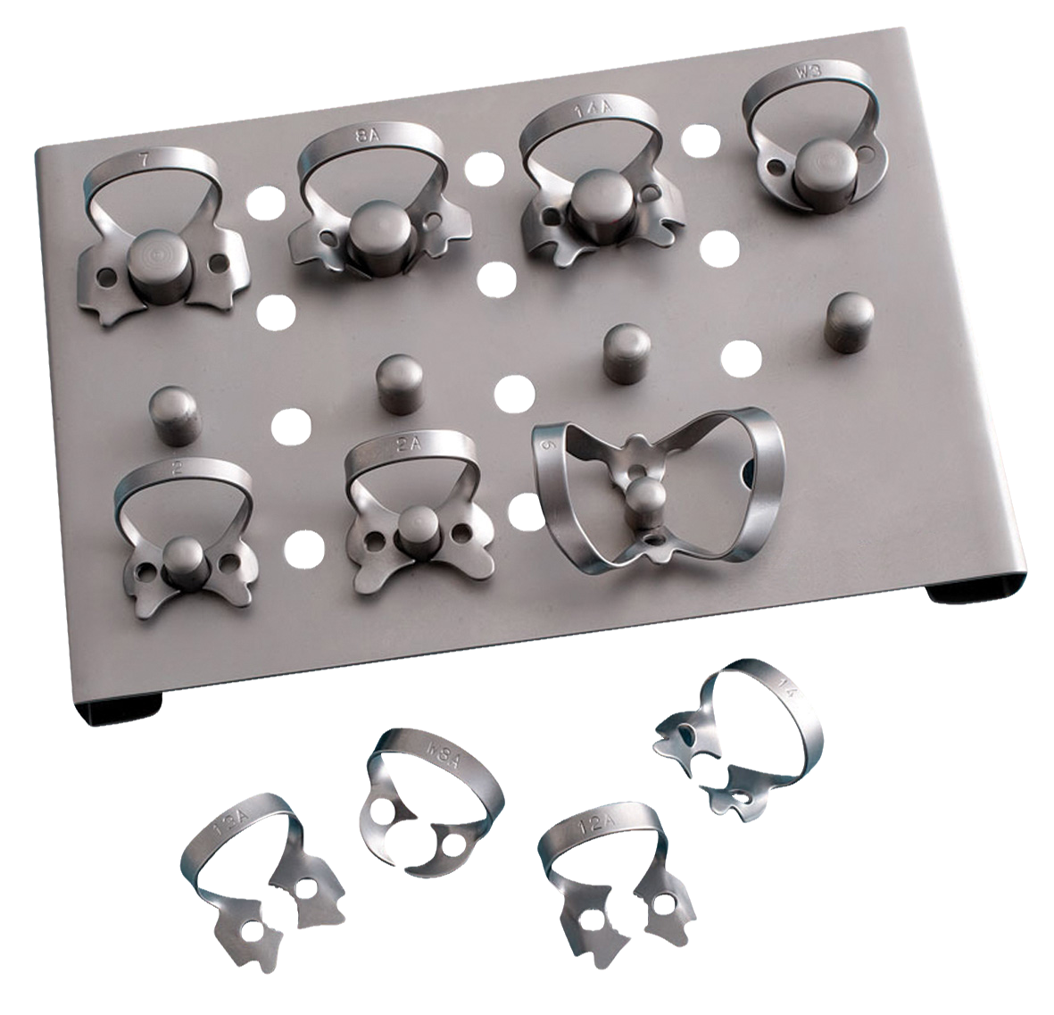 Cyber Rubber Dam Clamp Stand with 11 Clamps